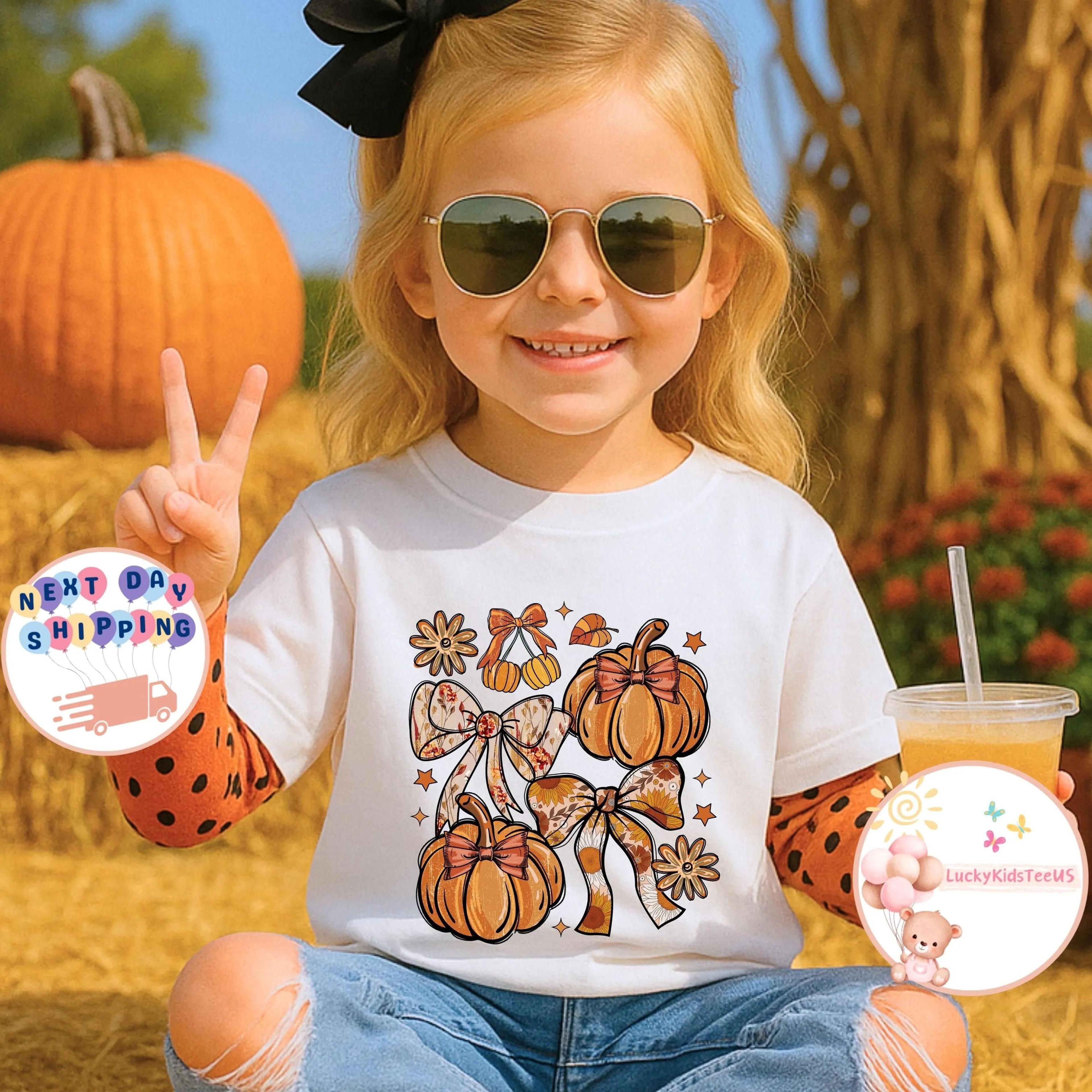 coquette pumpkin baby bodysuit, fall baby girl outfit, cute autumn infant onesie, thanksgiving baby bodysuit