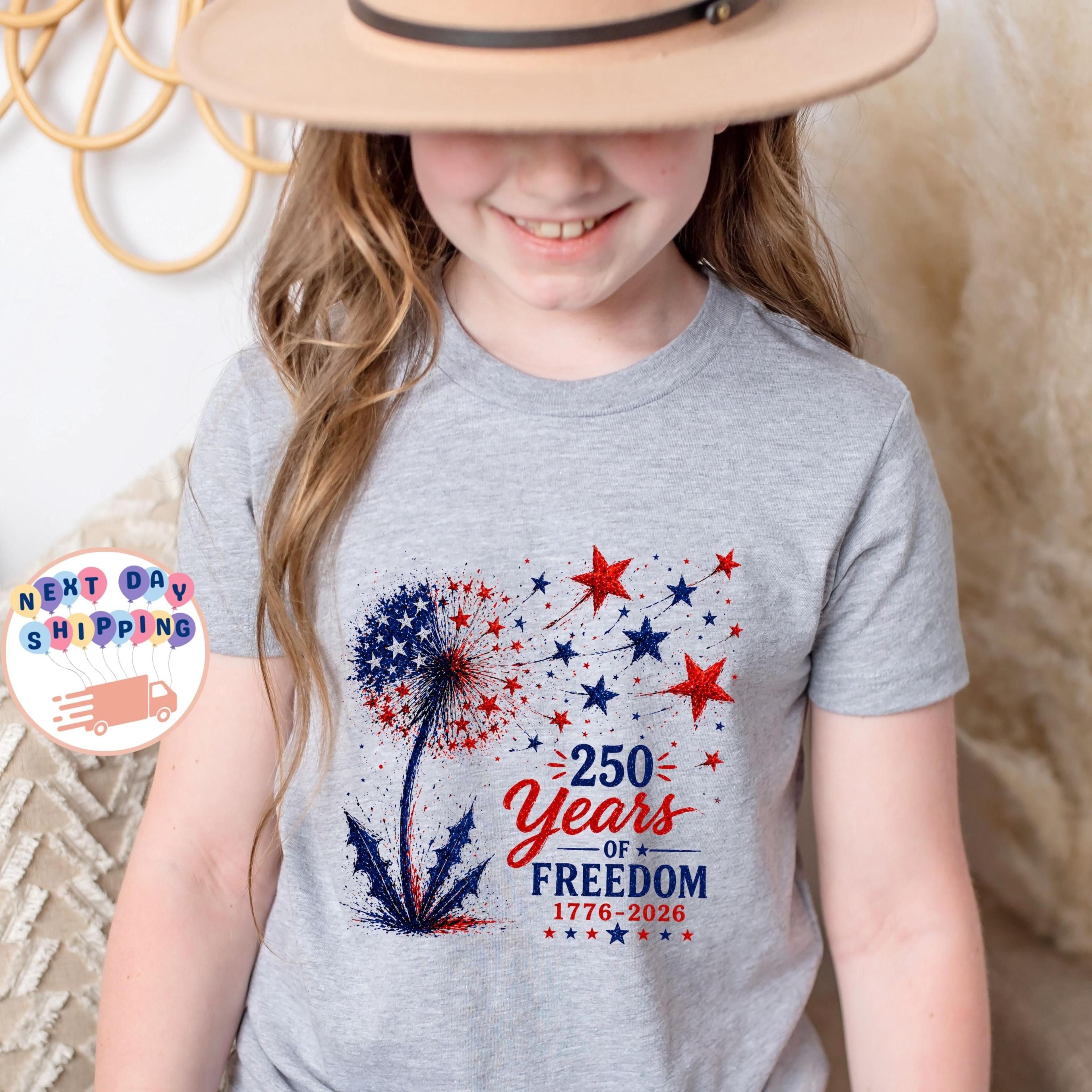 250 years of freedom kids shirt, america 250 celebration tee, patriotic kids shirt, fourth of july 2026 tee, usa indepen