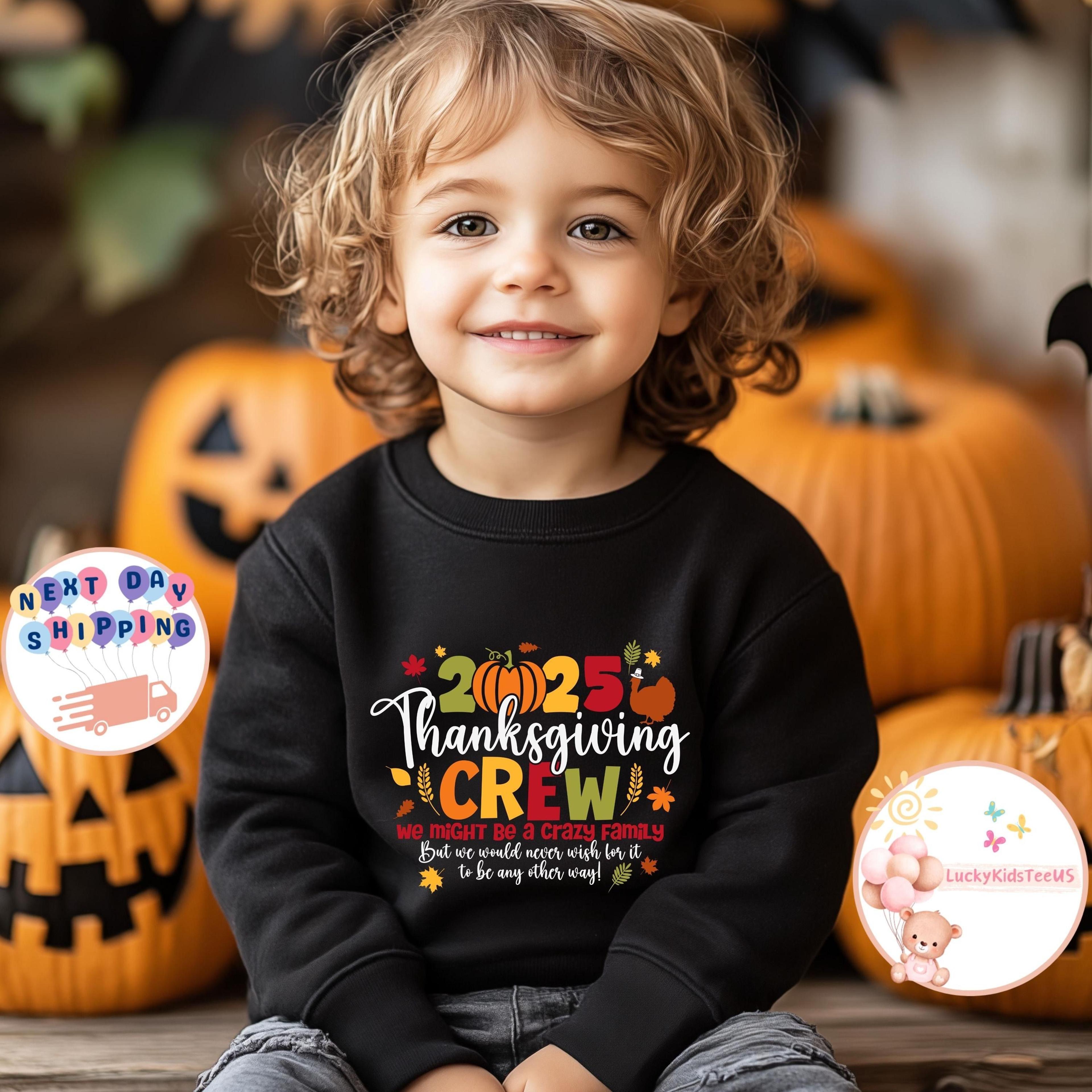 thanksgiving crew 2025 thanksgiving kids thanksgiving family fall shirt matching family toddler fall tee thanksgiving