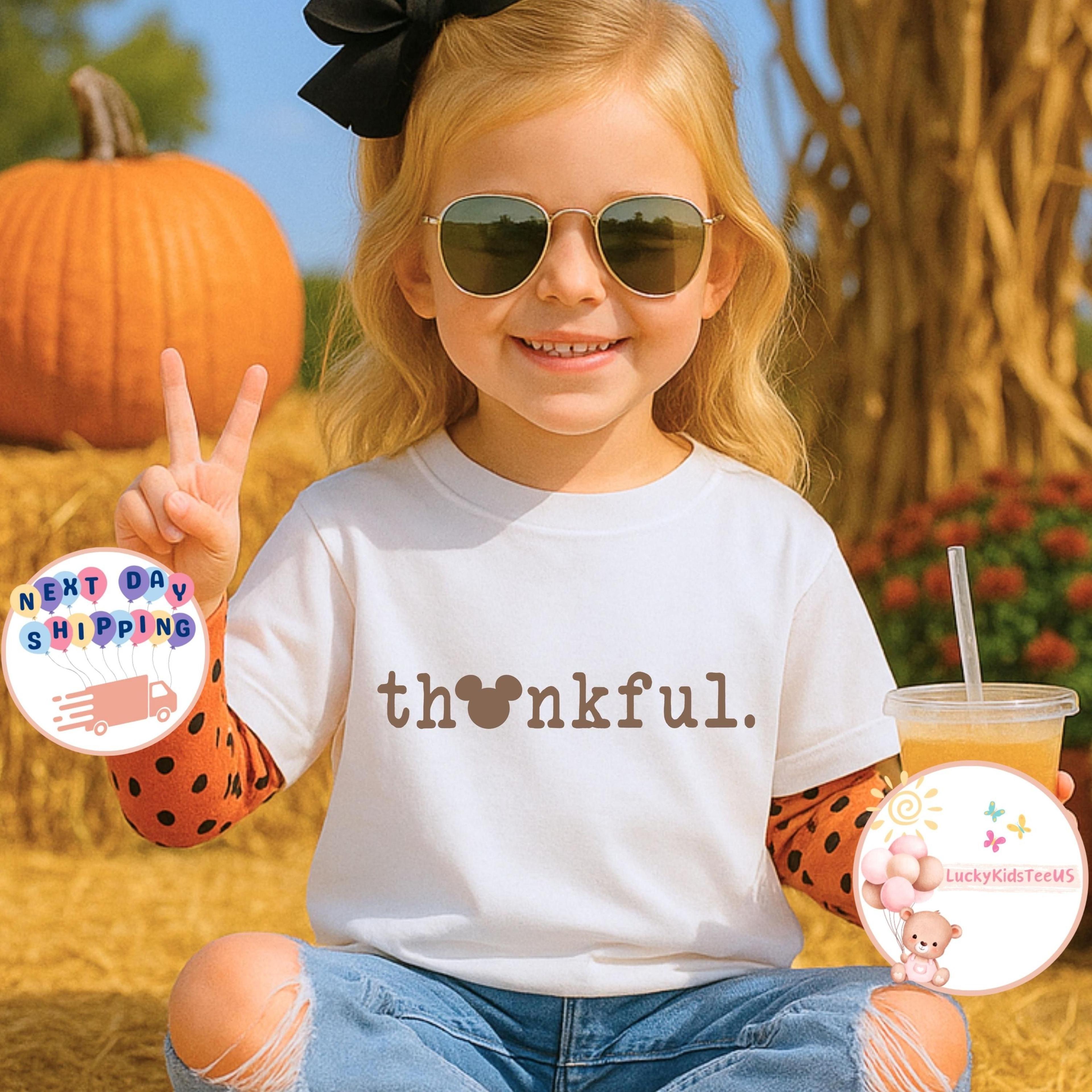 thankful baby bodysuit, mouse inspired thanksgiving baby outfit, cute fall baby onesie, autumn infant clothes