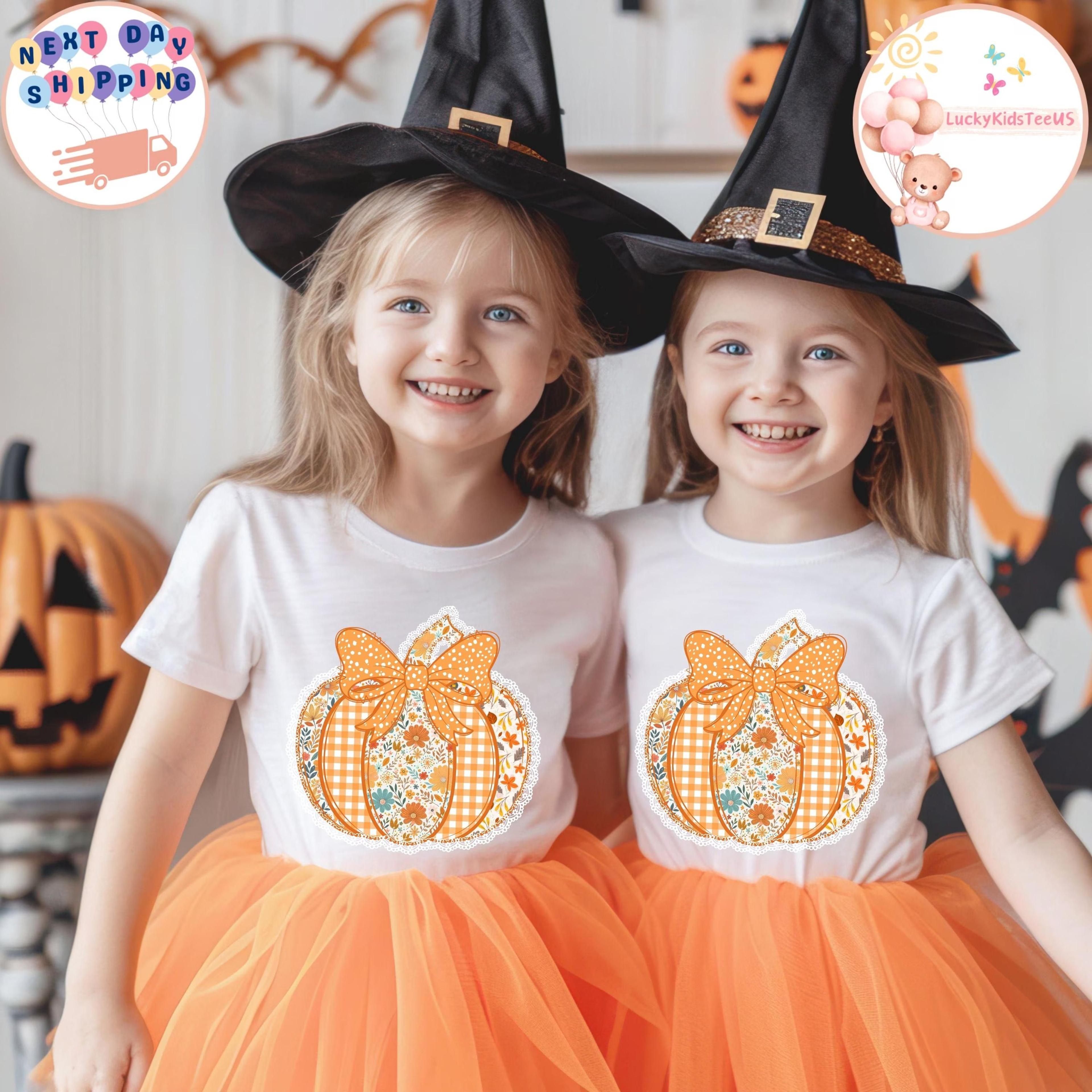 cute pumpkin kids t-shirt, floral pumpkin tee, girls fall t-shirt, thanksgiving kids tee, pumpkin patch outfit