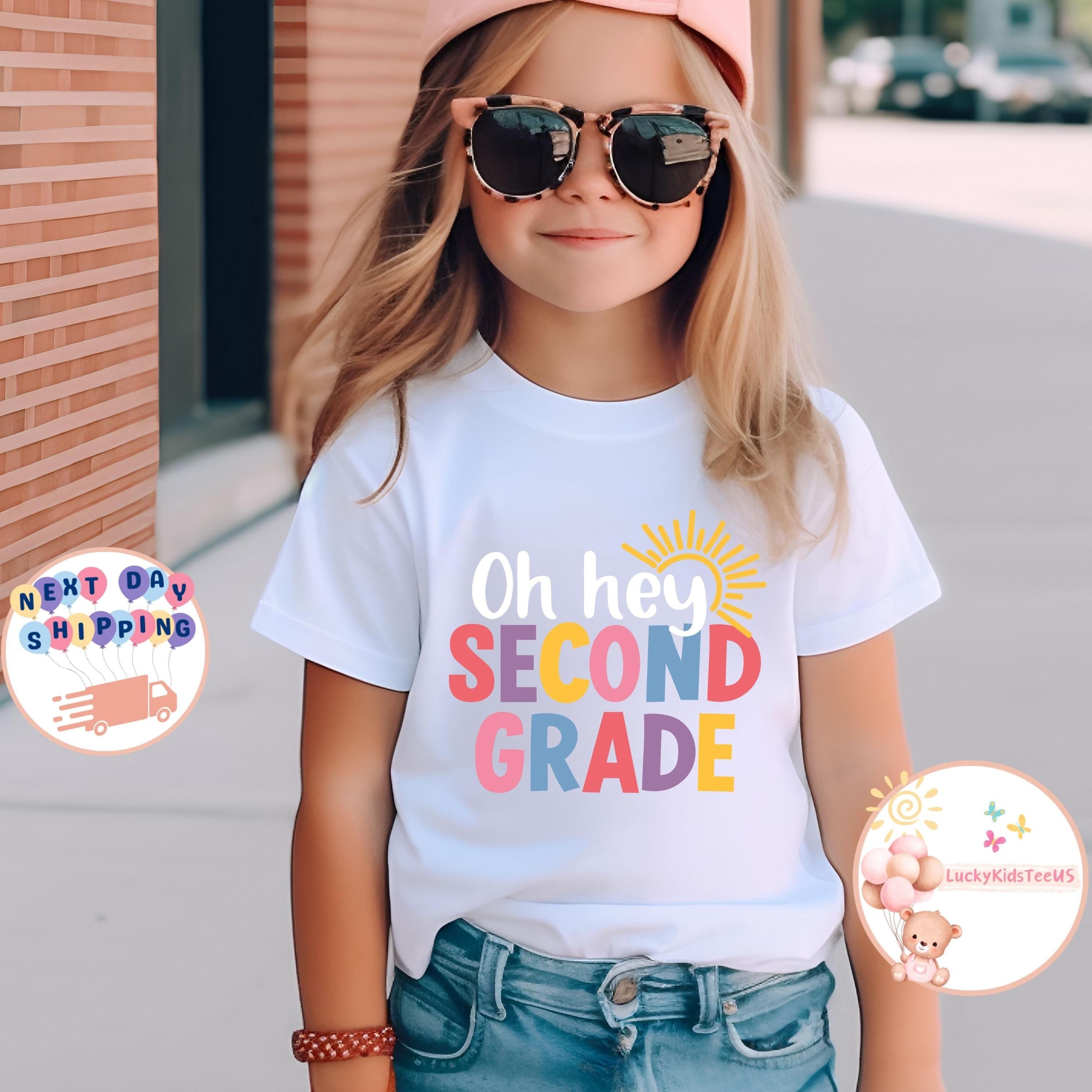 oh hey second grade kids t-shirt, 2nd grade back to school tee, first day of school shirt, girls second grade t-shirt