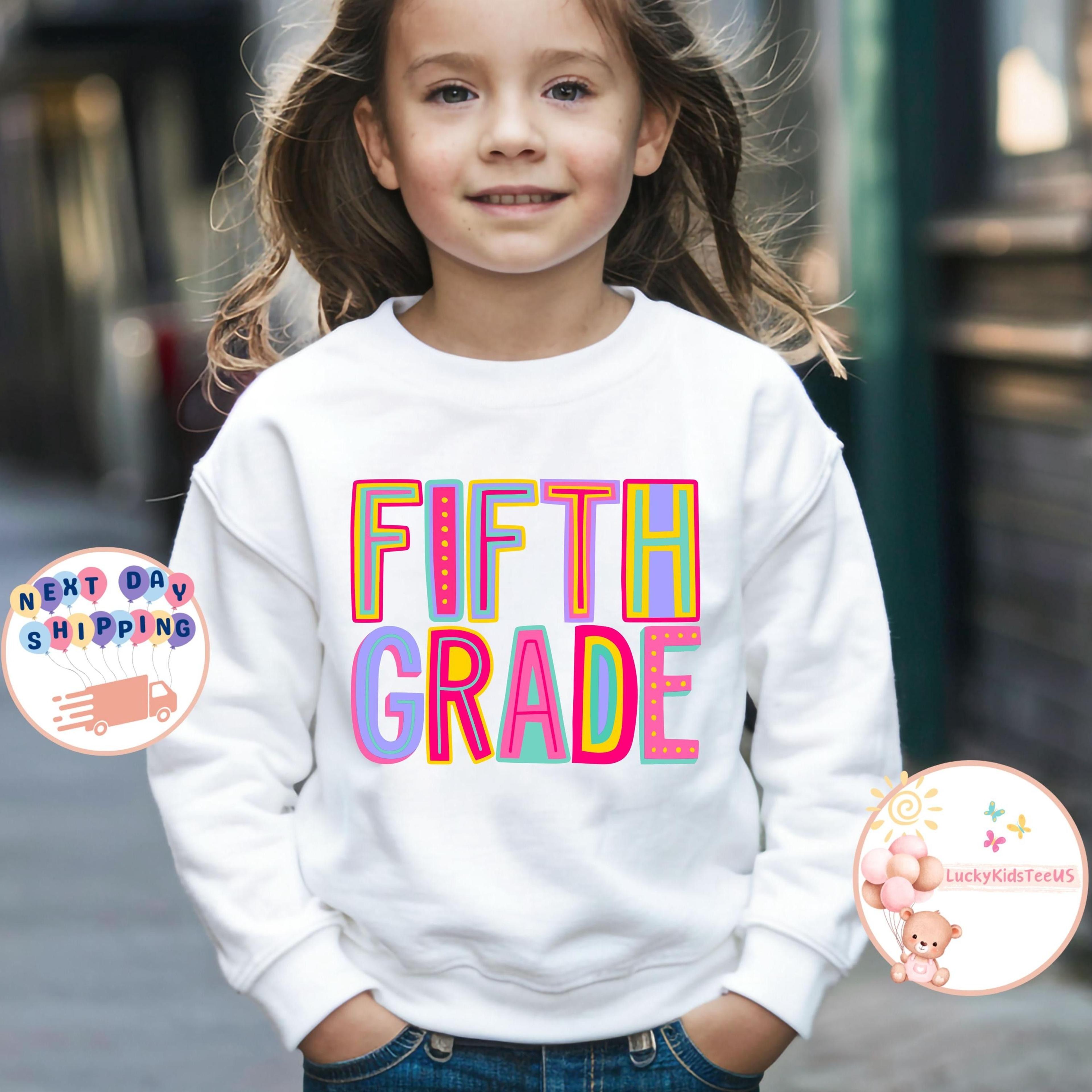 fifth grade kids t-shirt, 5th grade back to school tee, first day of school shirt, girls fifth grade kids t-shirt