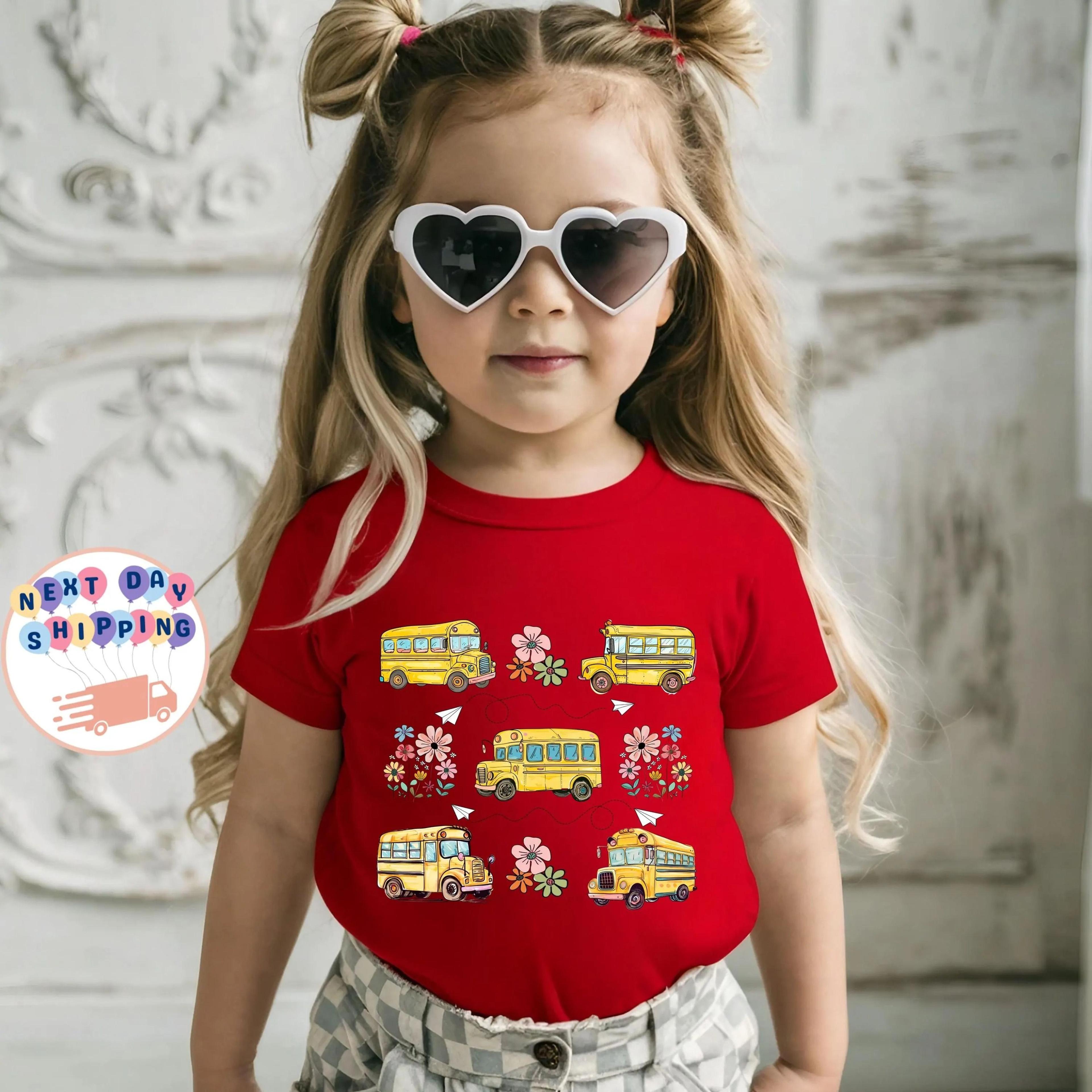 vintage school bus kids t-shirt, back to school bus tee, toddler school bus shirt, first day of school t-shirt