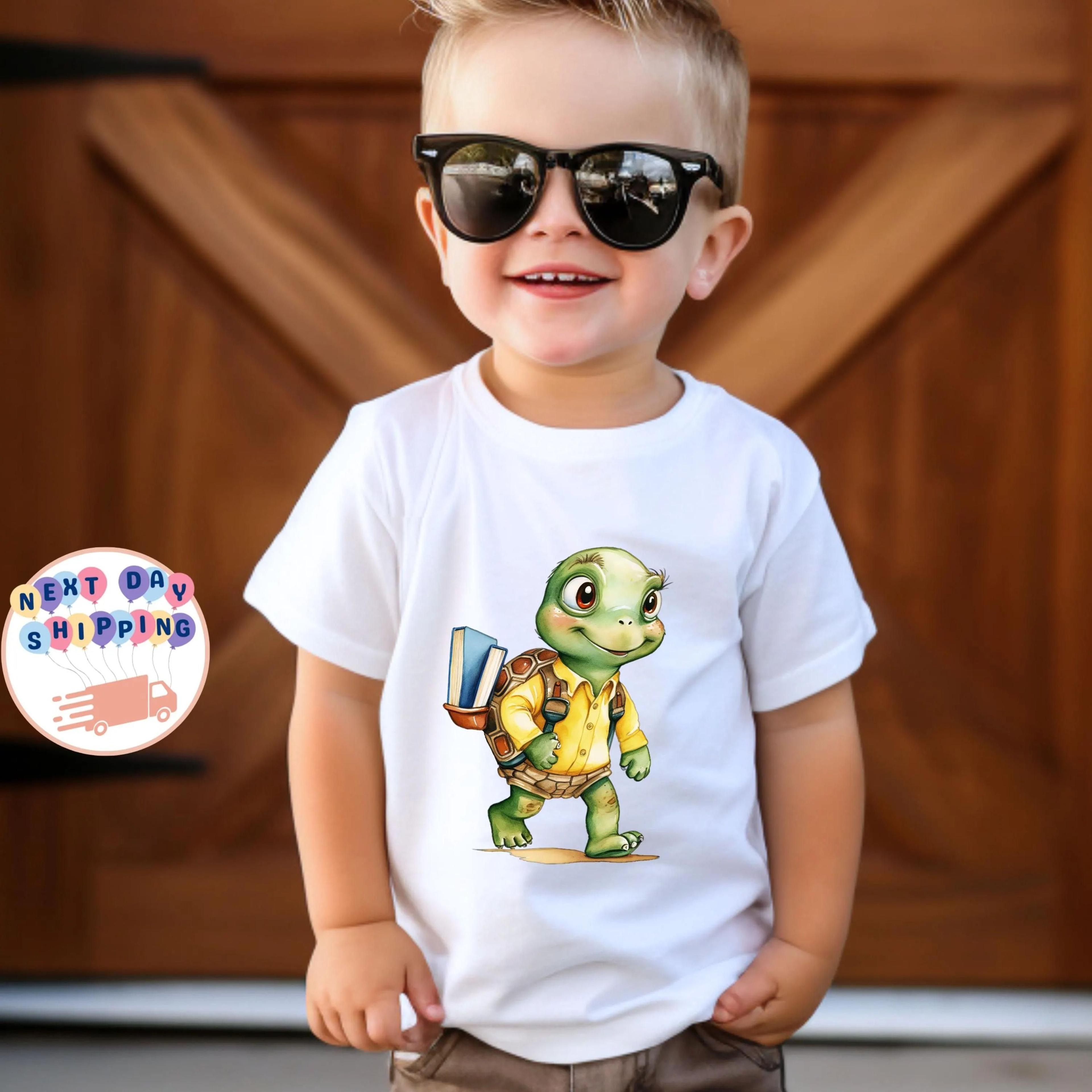 cute turtle back to school shirt, toddler turtle t-shirt, school turtle kids tee, preschool first day shirt