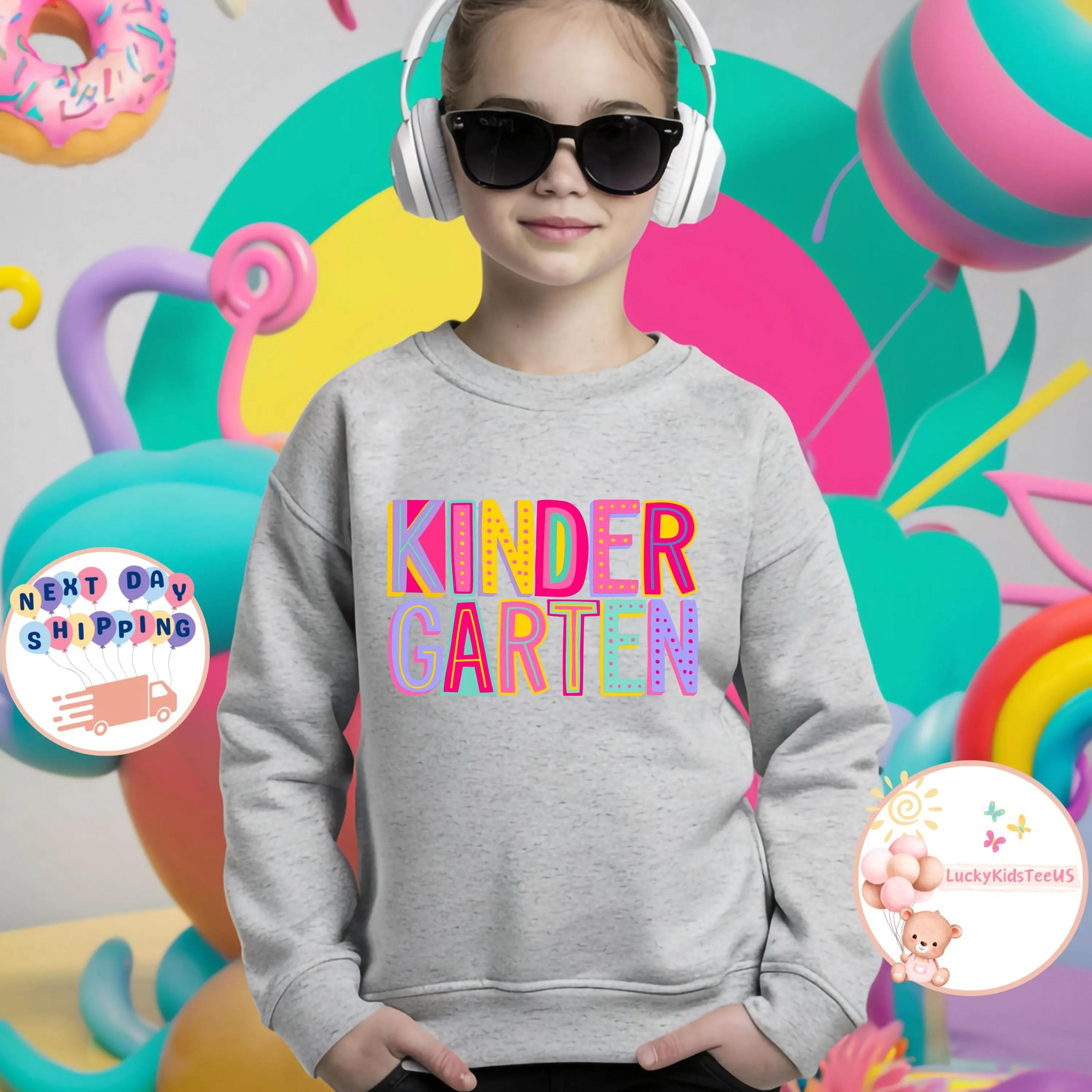 kindergarten shirt girl, back to school toddler tee, first day of kindergarten outfit, cute kindergarten kids shirt