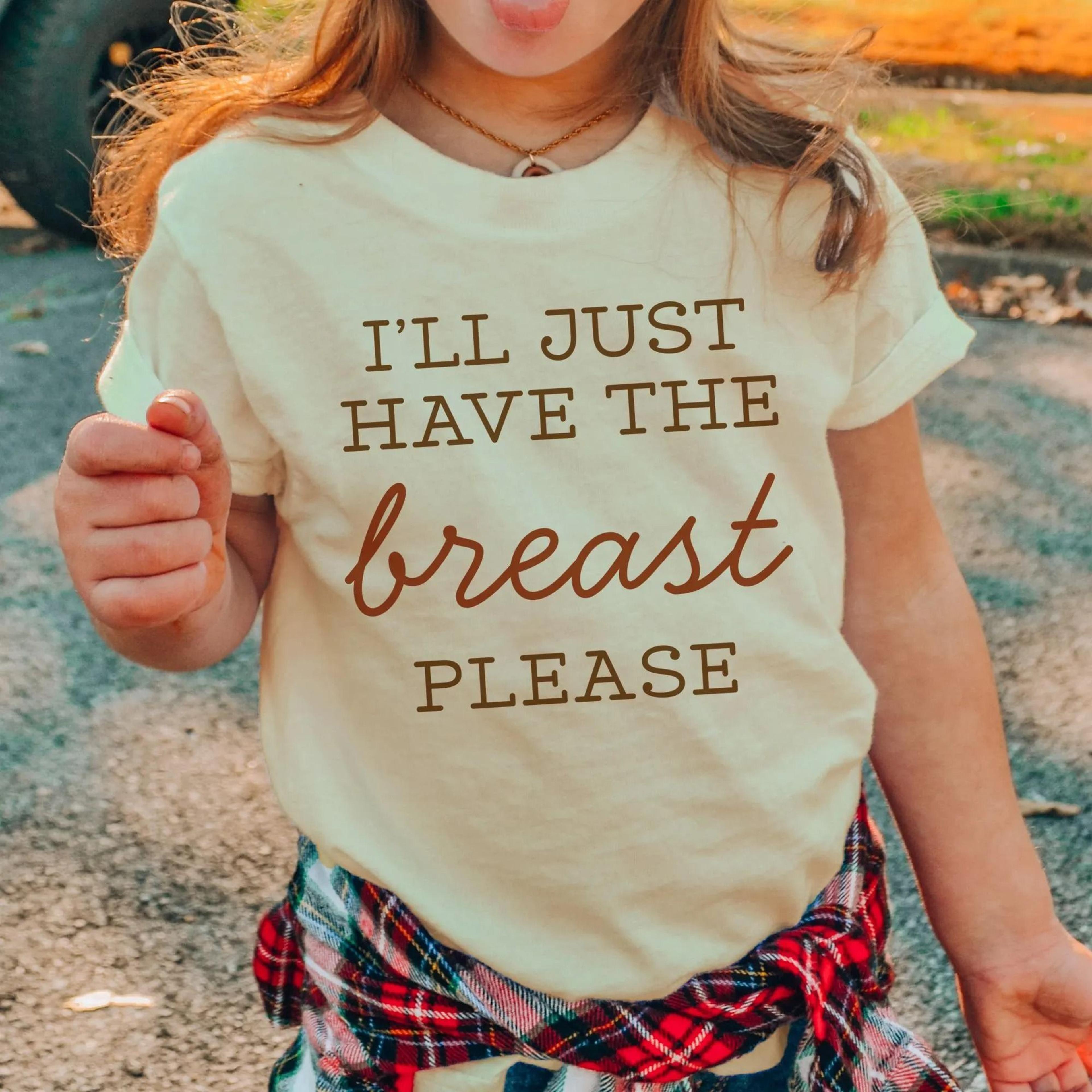 funny thanksgiving kids shirt, i'll just have the breast please shirt, turkey dinner kids tee, cute thanksgiving outfit,