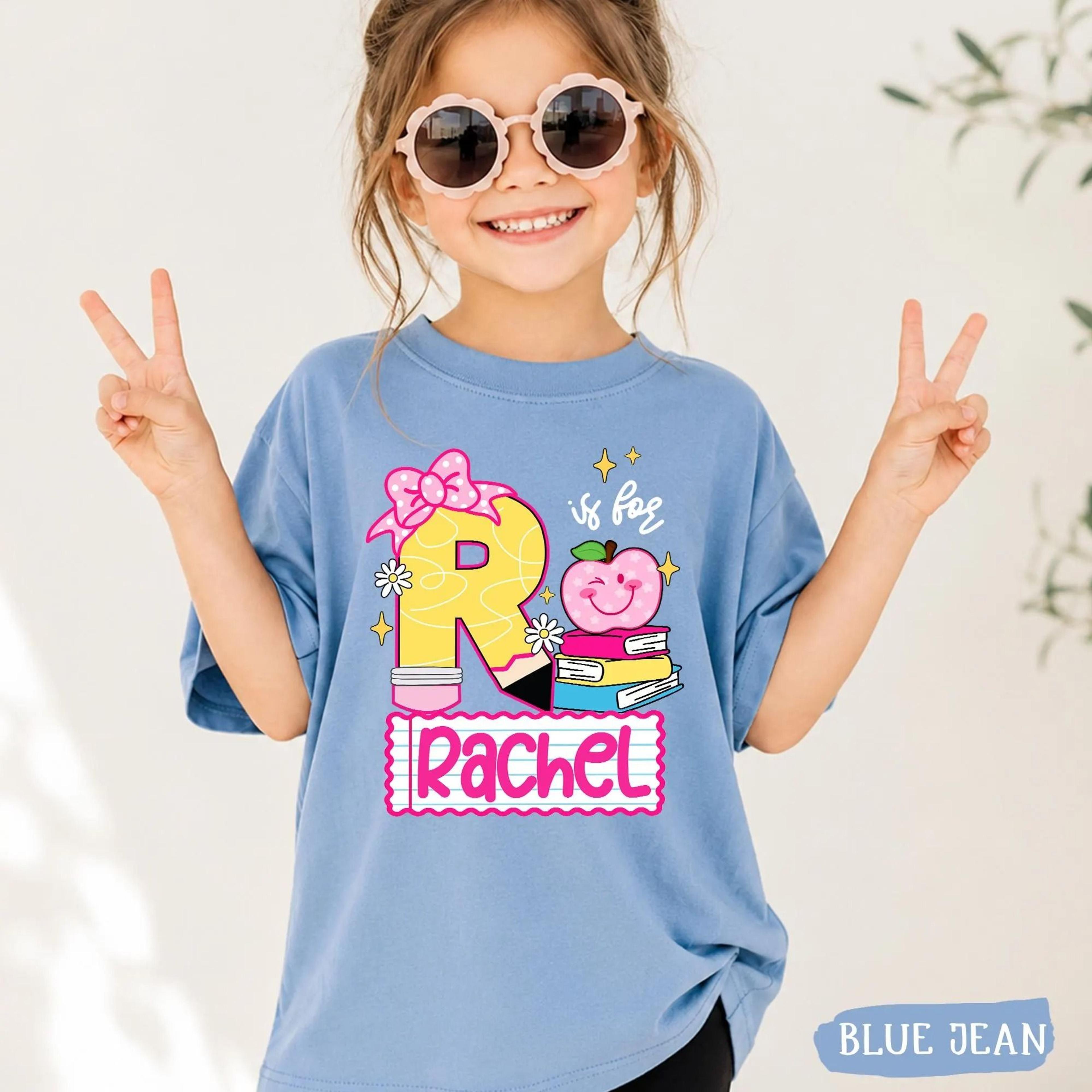 personalized back to school youth t-shirt, custom first day of school shirt, custom name teacher tee, student school out