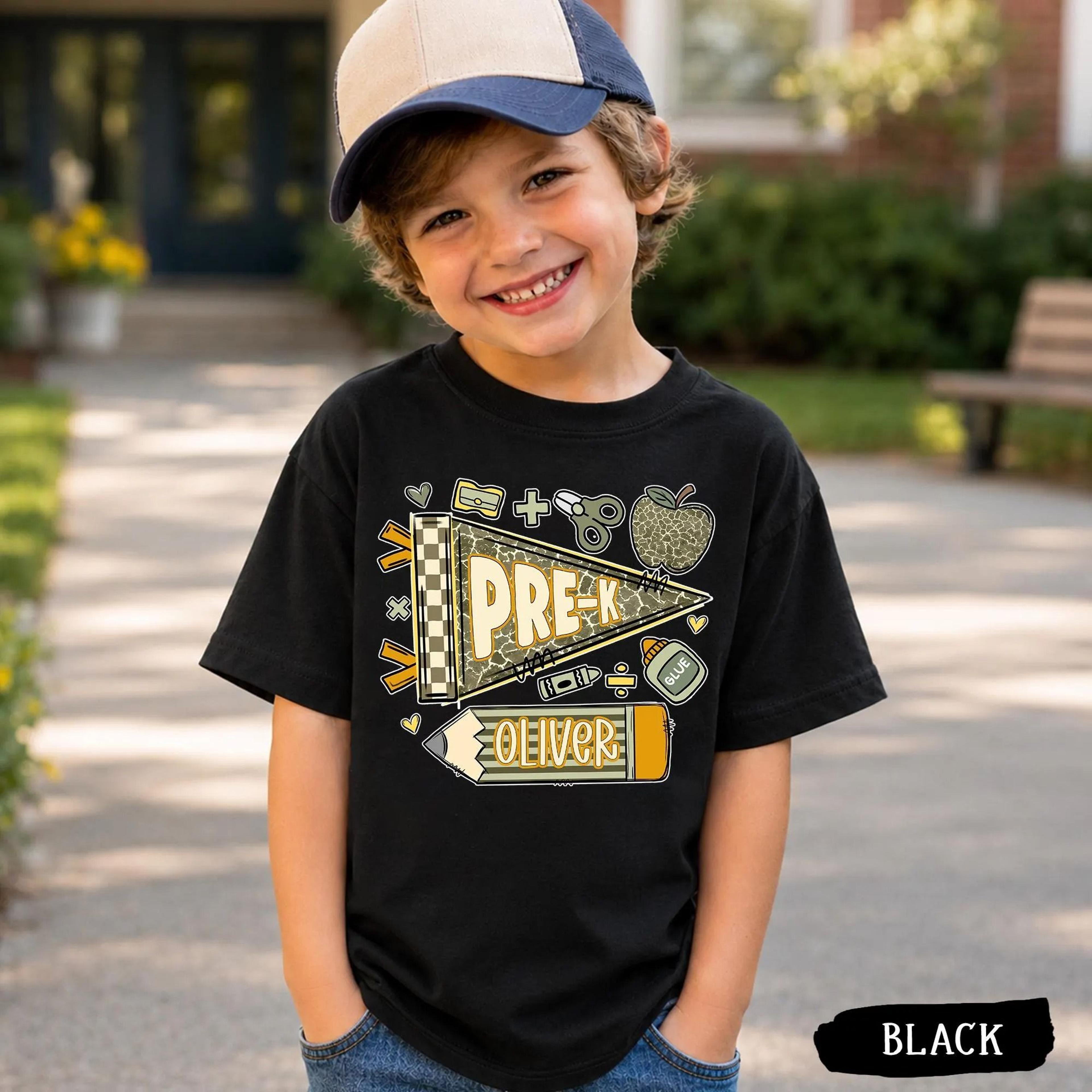 personalized pre-k toddler t-shirt, custom pre-k name shirt, first day of pre-k toddler tee, back to school preschool