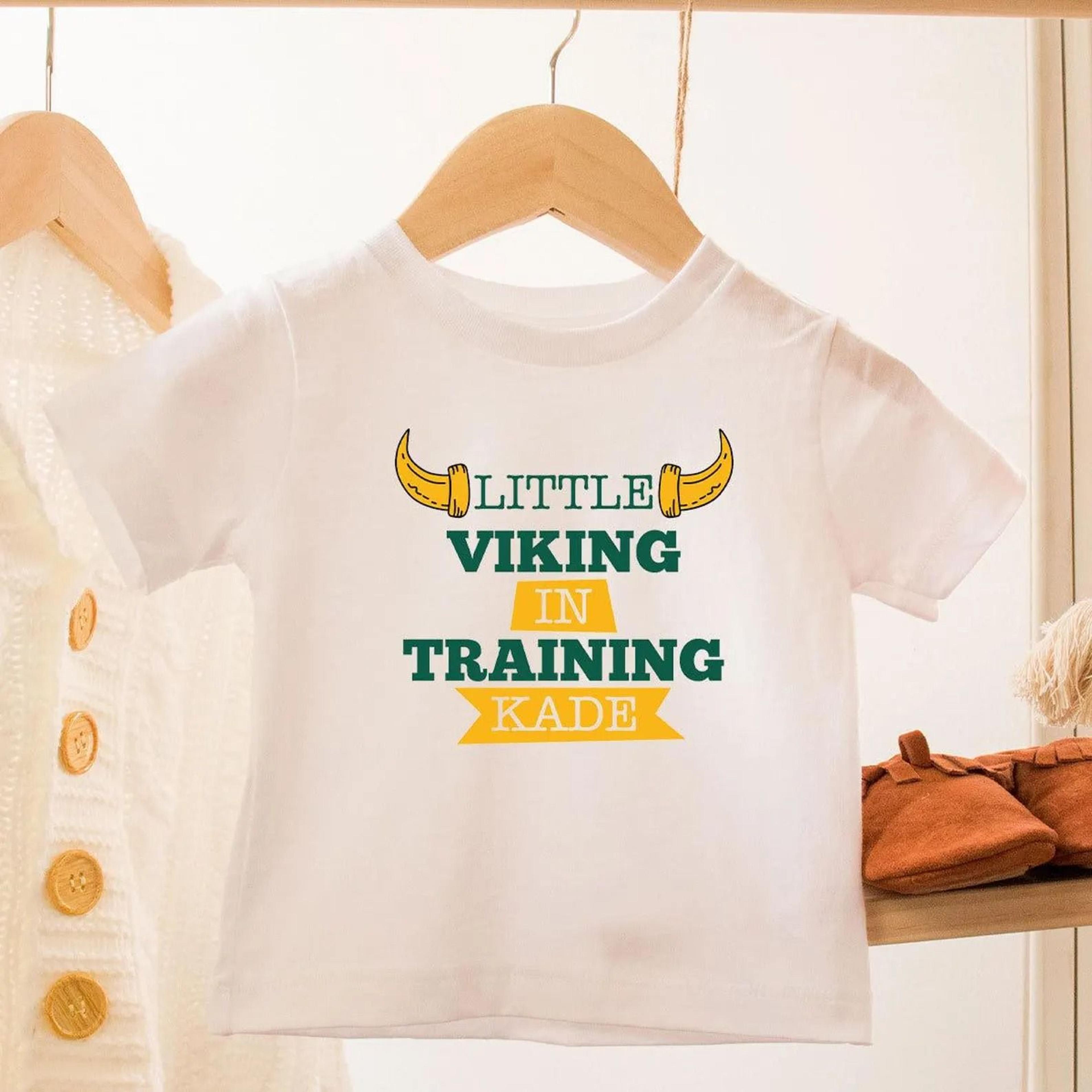 personalized little viking in training baby romper, custom name baby t-shirt, viking baby bodysuit, baby shower gift