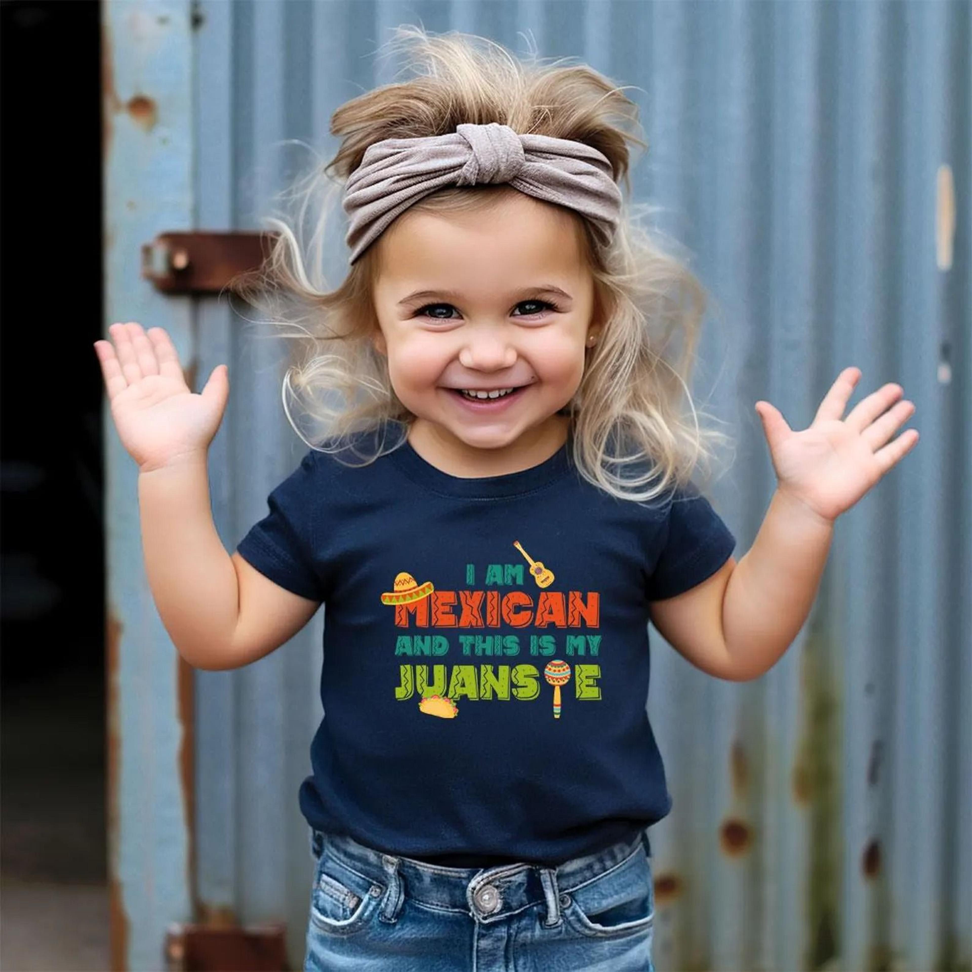 i am mexican and this is my juansie baby romper, funny mexican baby t-shirt, cinco de mayo baby outfit, hispanic baby