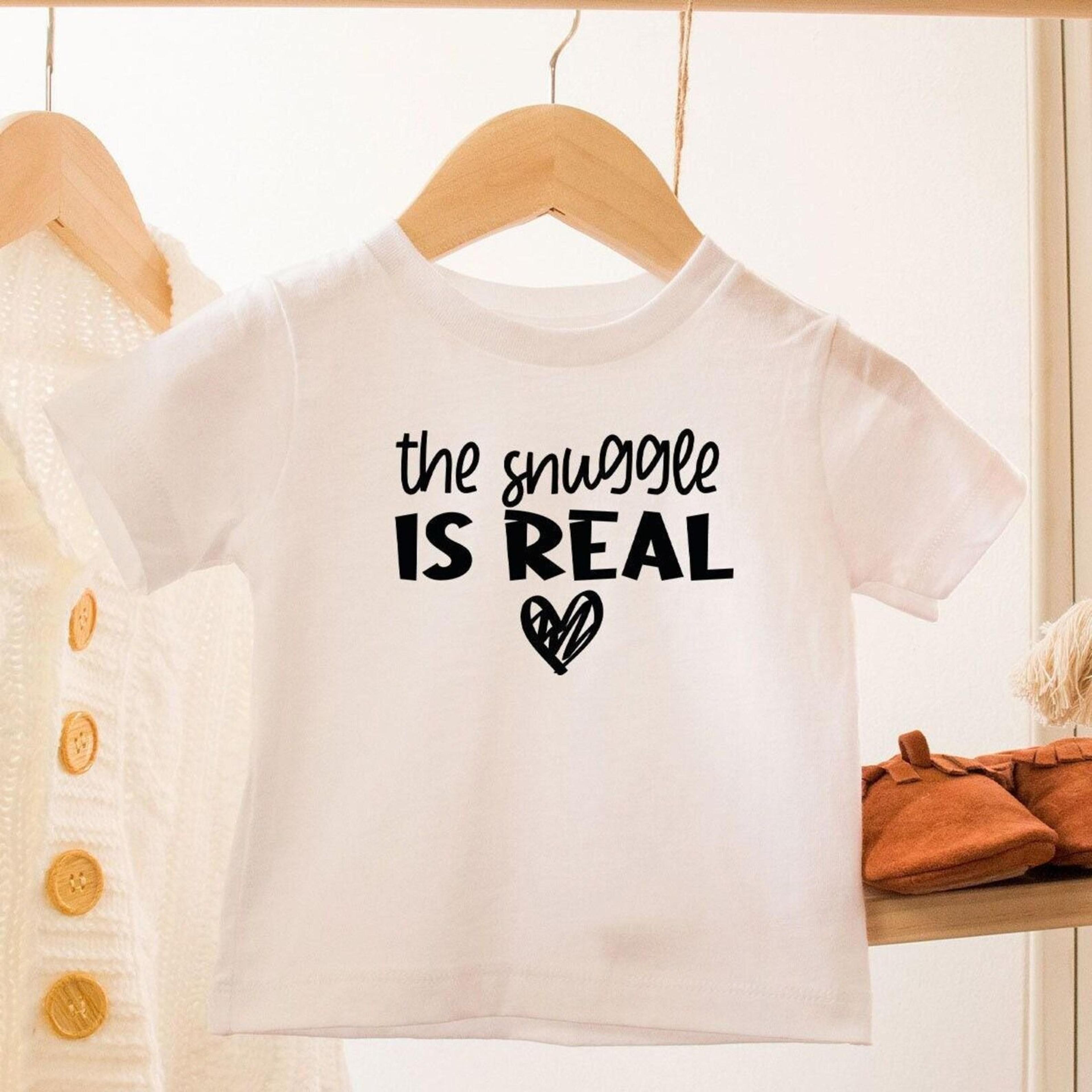 the snuggle is real baby romper, cute baby t-shirt, funny baby bodysuit, newborn baby shower gift, infant outfit