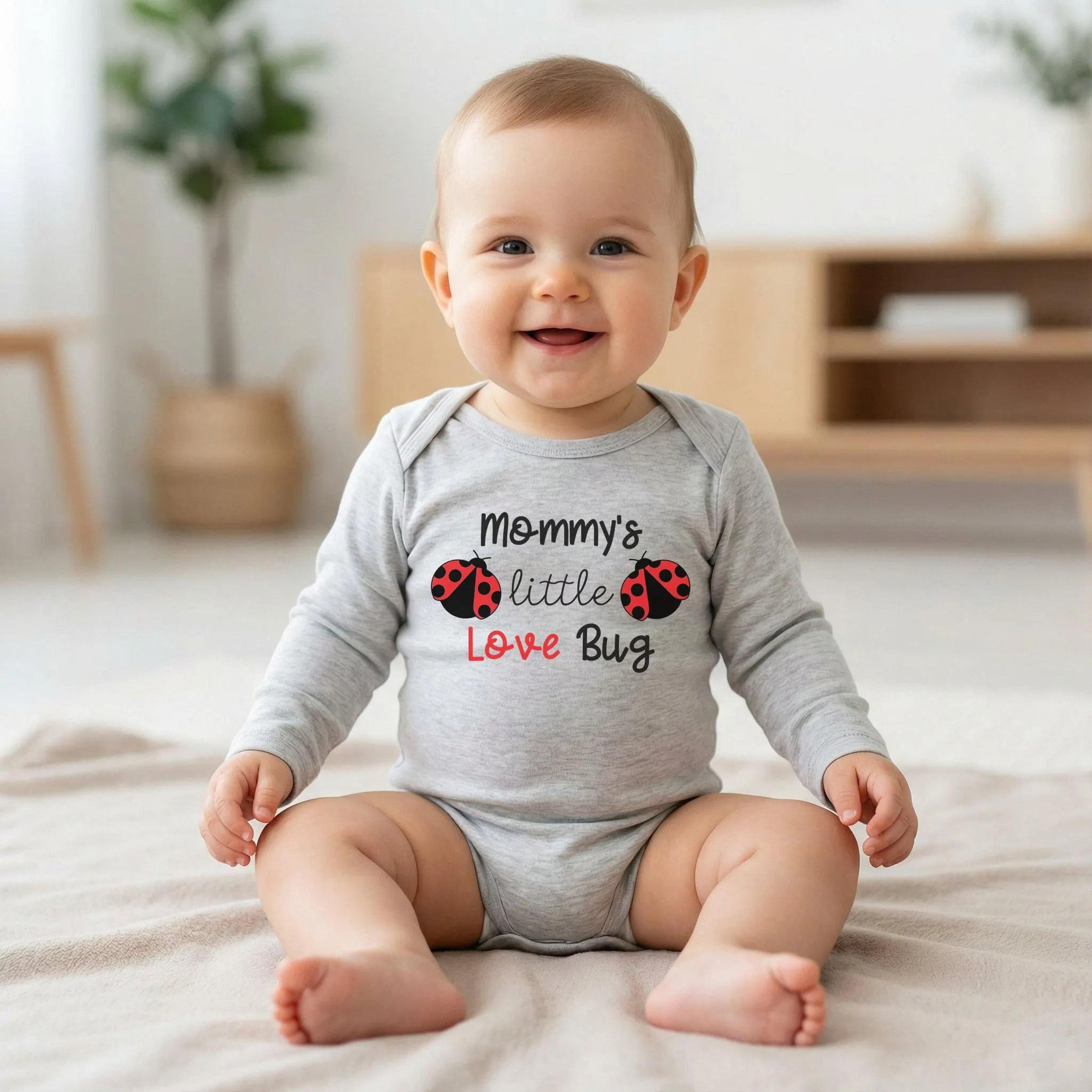 mommy's little love bug baby bodysuit, ladybug baby onesie, cute baby girl bodysuit, baby shower gift, infant romper