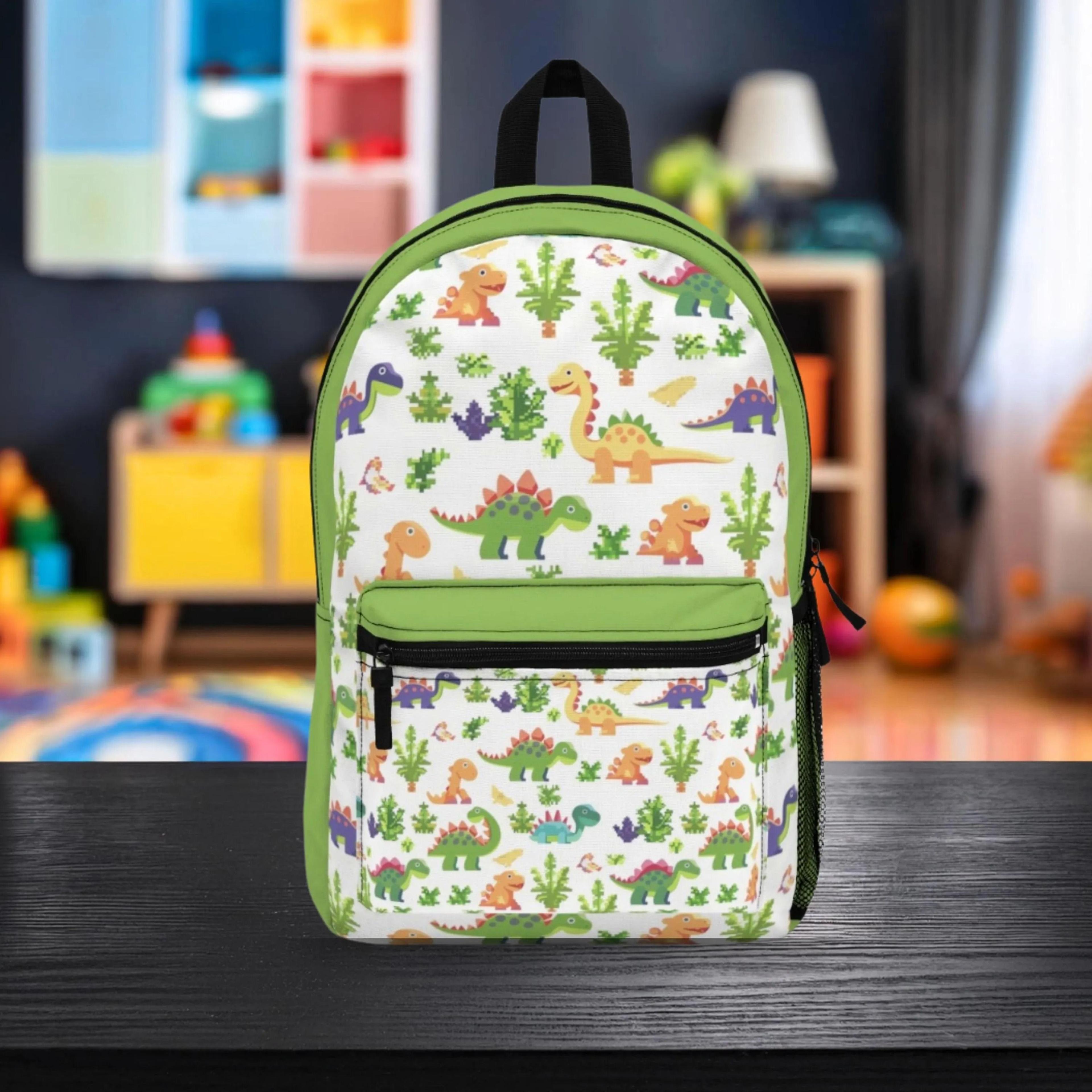 dinosaur backpack for kids, cute dino school bag, colorful dinosaur bookbag, back to school backpack for boys