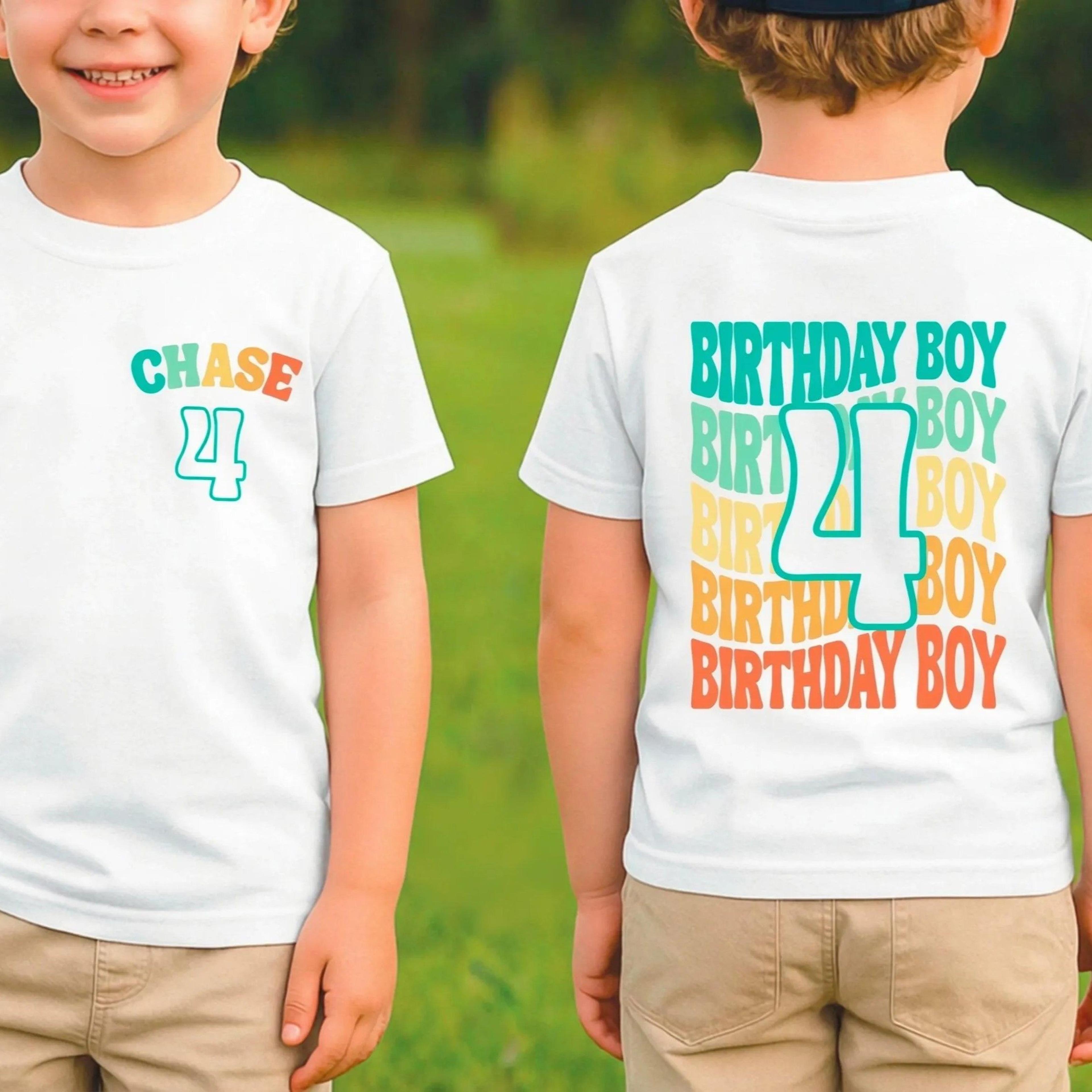 personalized 4th birthday boy shirt, birthday boy youth t-shirt, kids tee, youth sweatshirt, custom name shirt
