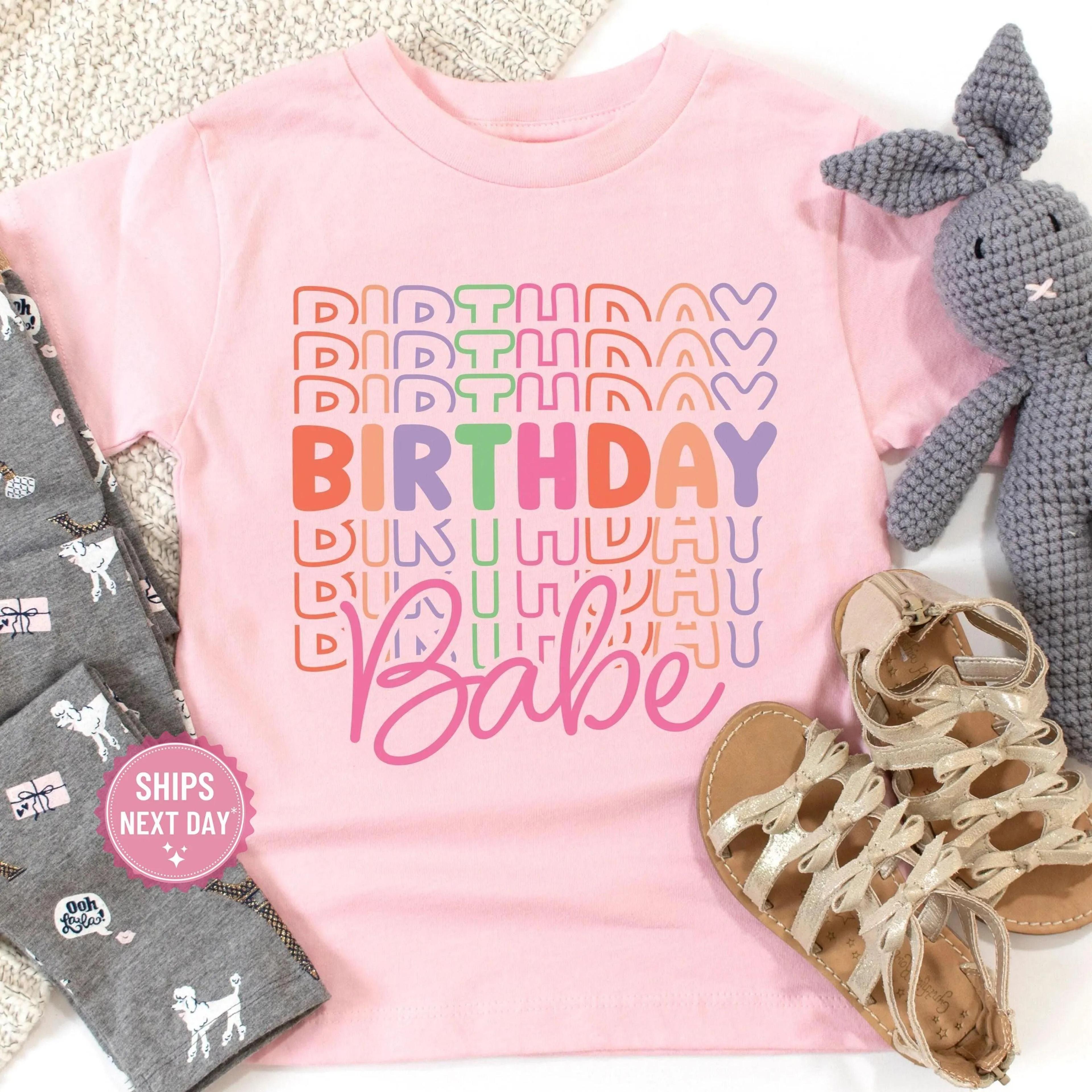 birthday babe youth t-shirt, birthday girl shirt, kids tee, youth sweatshirt, retro birthday party outfit