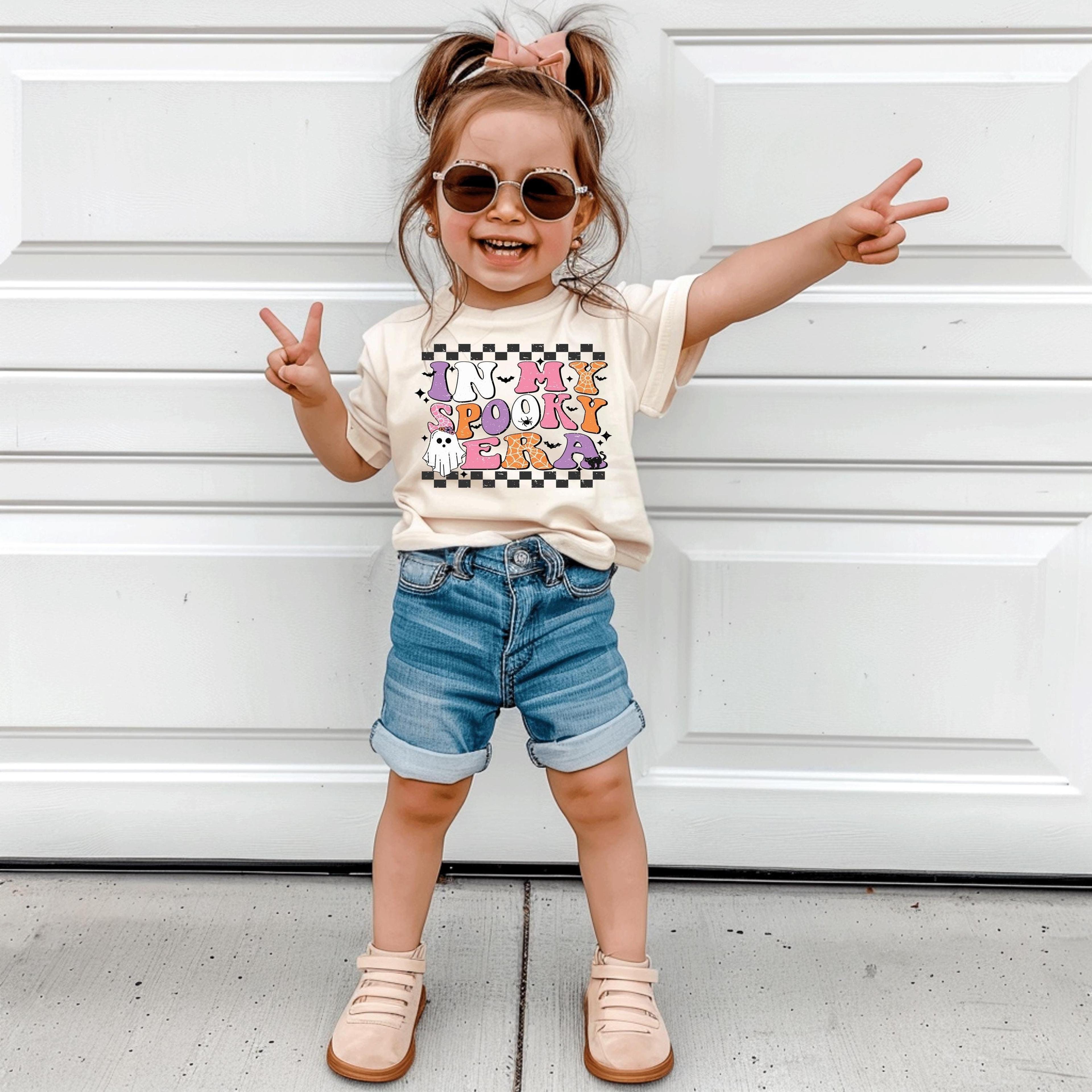 in my spooky era kids shirt, halloween ghost tee, toddler boy girl fall outfit, cute spooky season gift