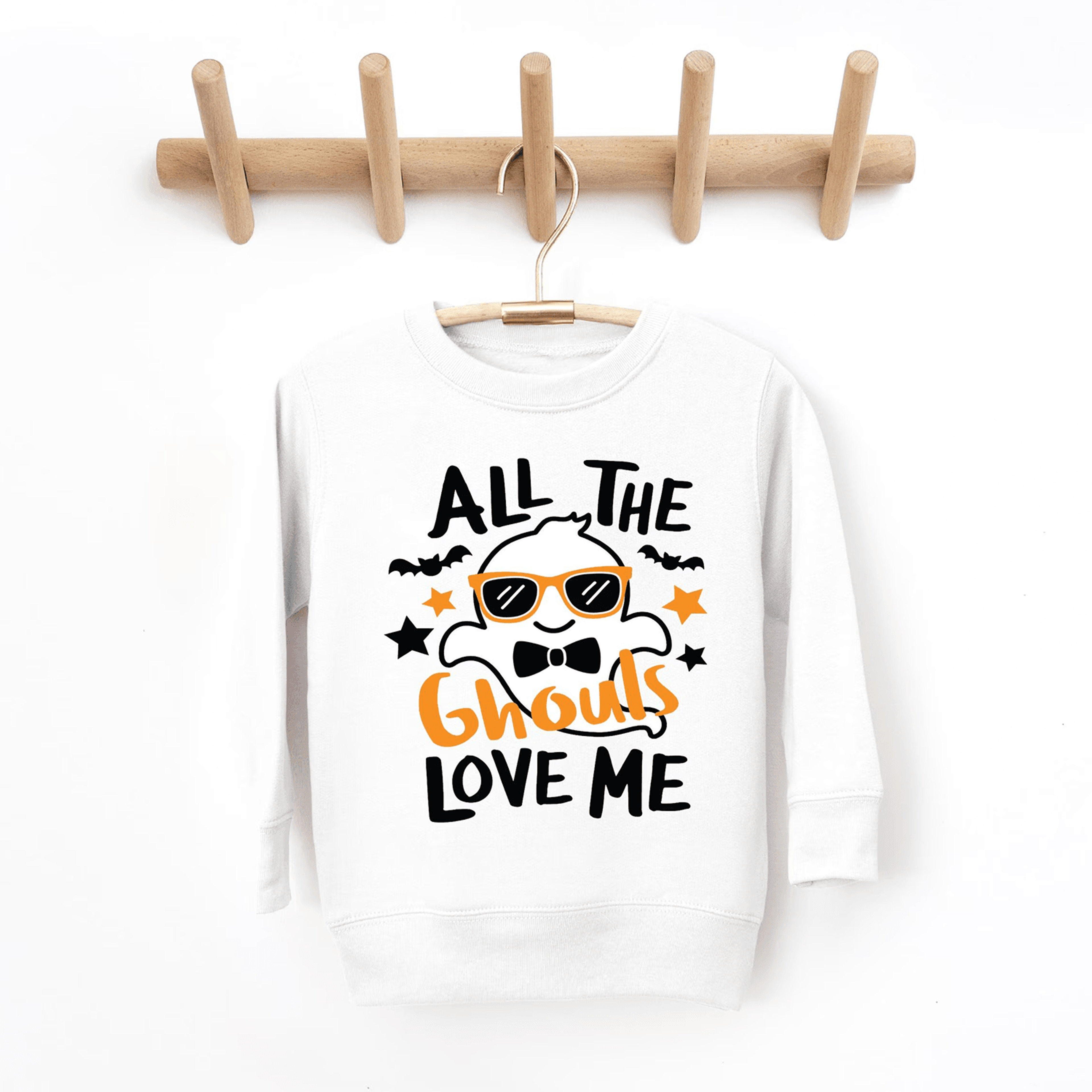all the ghouls love me sweatshirt, kids halloween sweatshirt, cute ghost halloween shirt, toddler halloween outfit