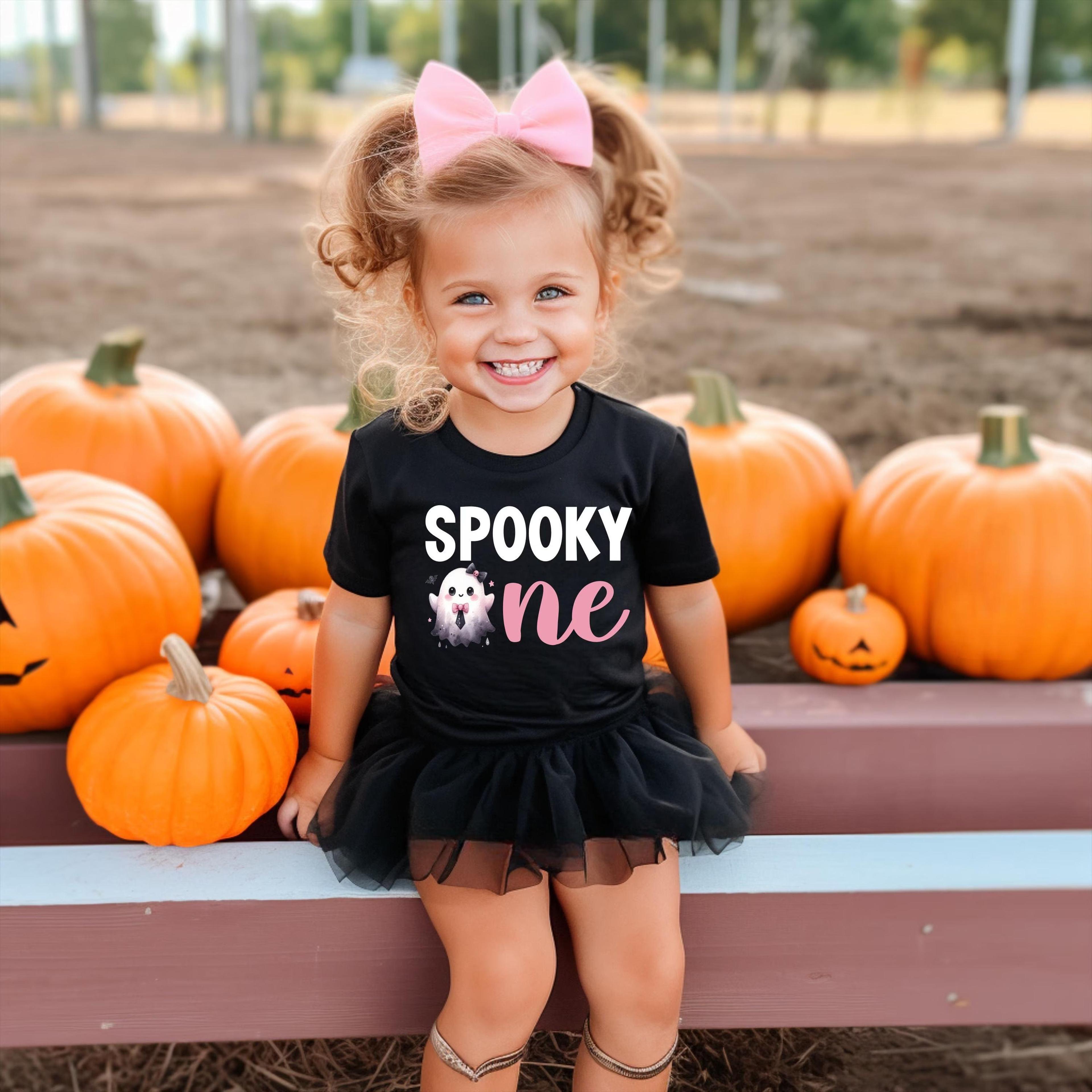 spooky one shirt, first halloween shirt, baby girl halloween shirt, toddler halloween outfit, cute ghost halloween tee