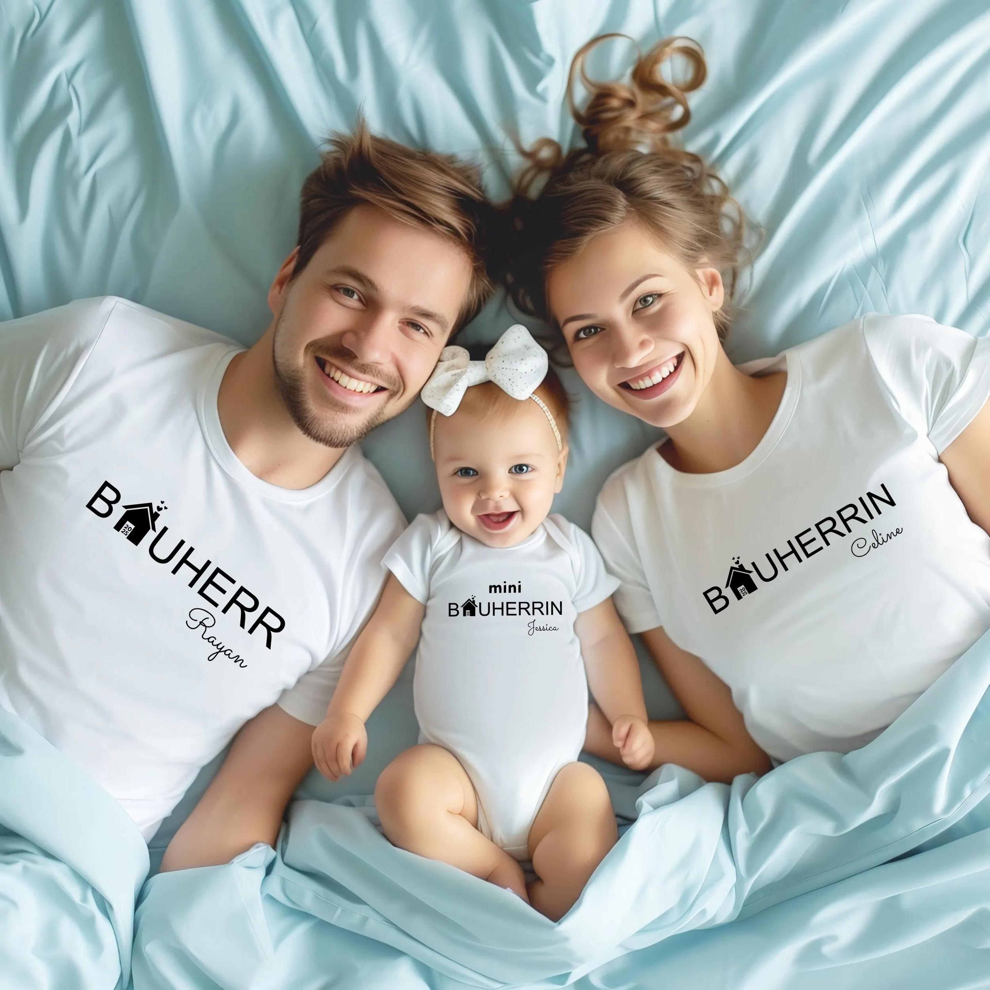 personalized family matching shirts, custom mom dad baby shirts, family matching outfit, mama papa mini set