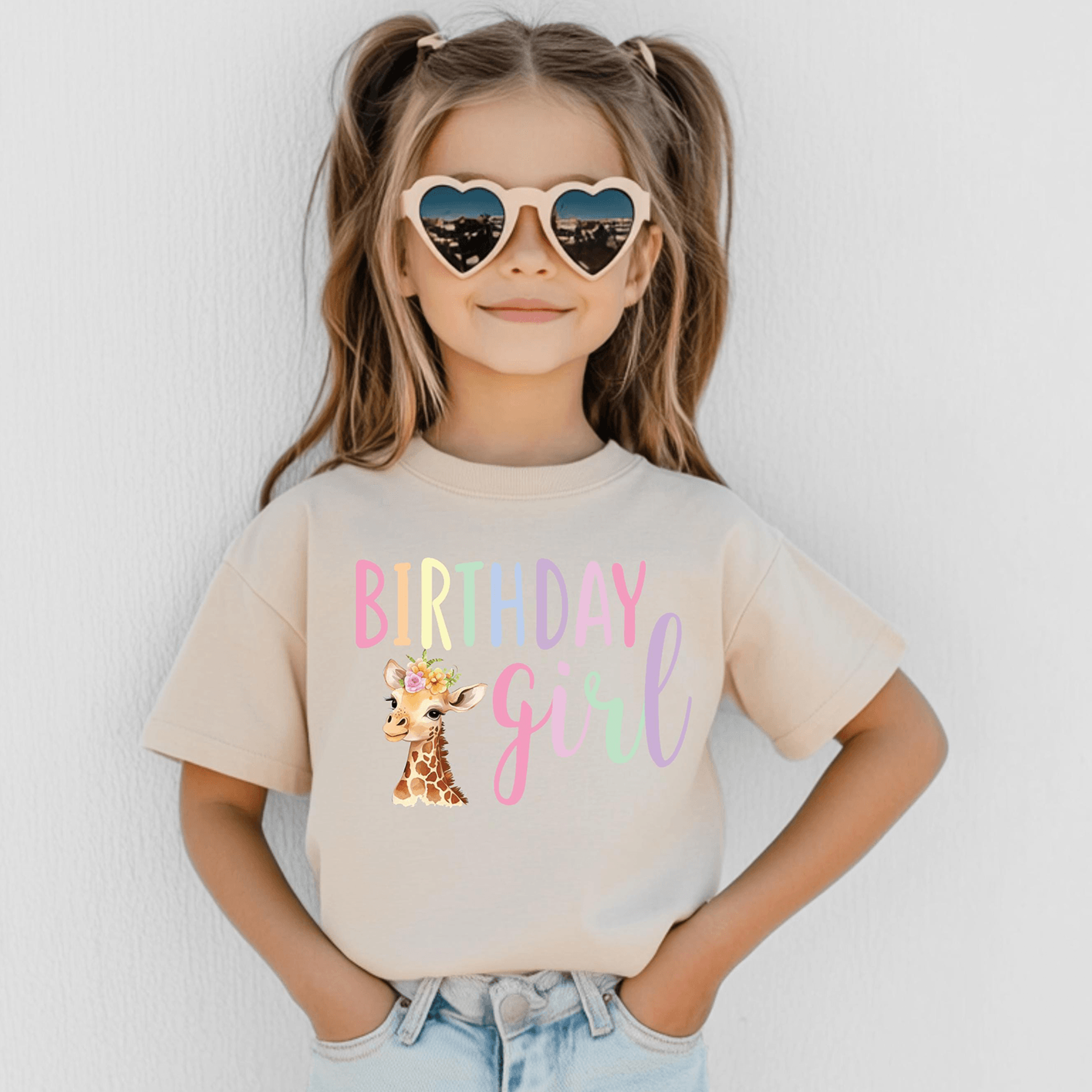 giraffe birthday shirt girl, personalized giraffe birthday shirt, safari birthday outfit, zoo birthday tee, custom kids