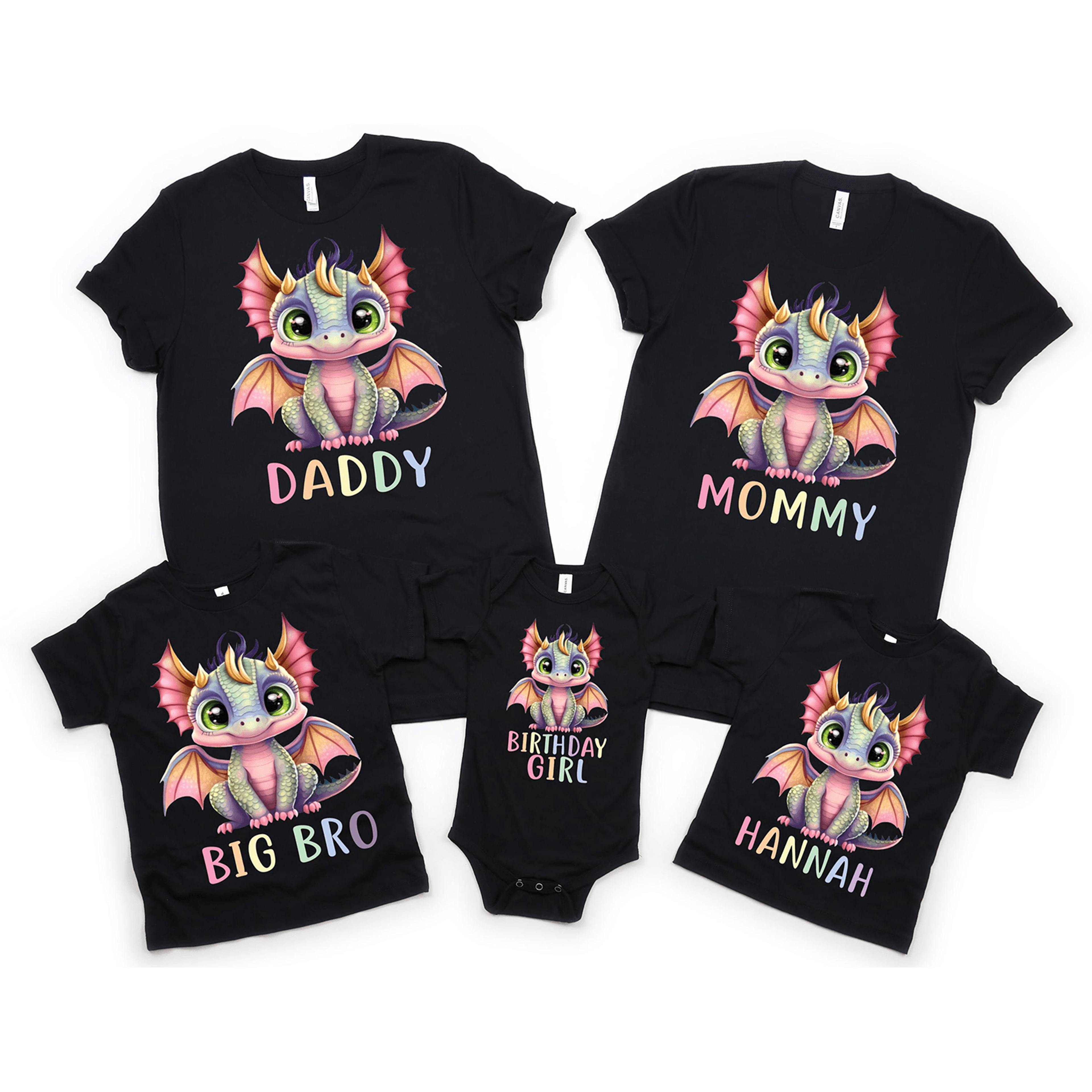 dragon birthday shirt girl, personalized dragon birthday shirt, fantasy birthday outfit, cute dragon party tee