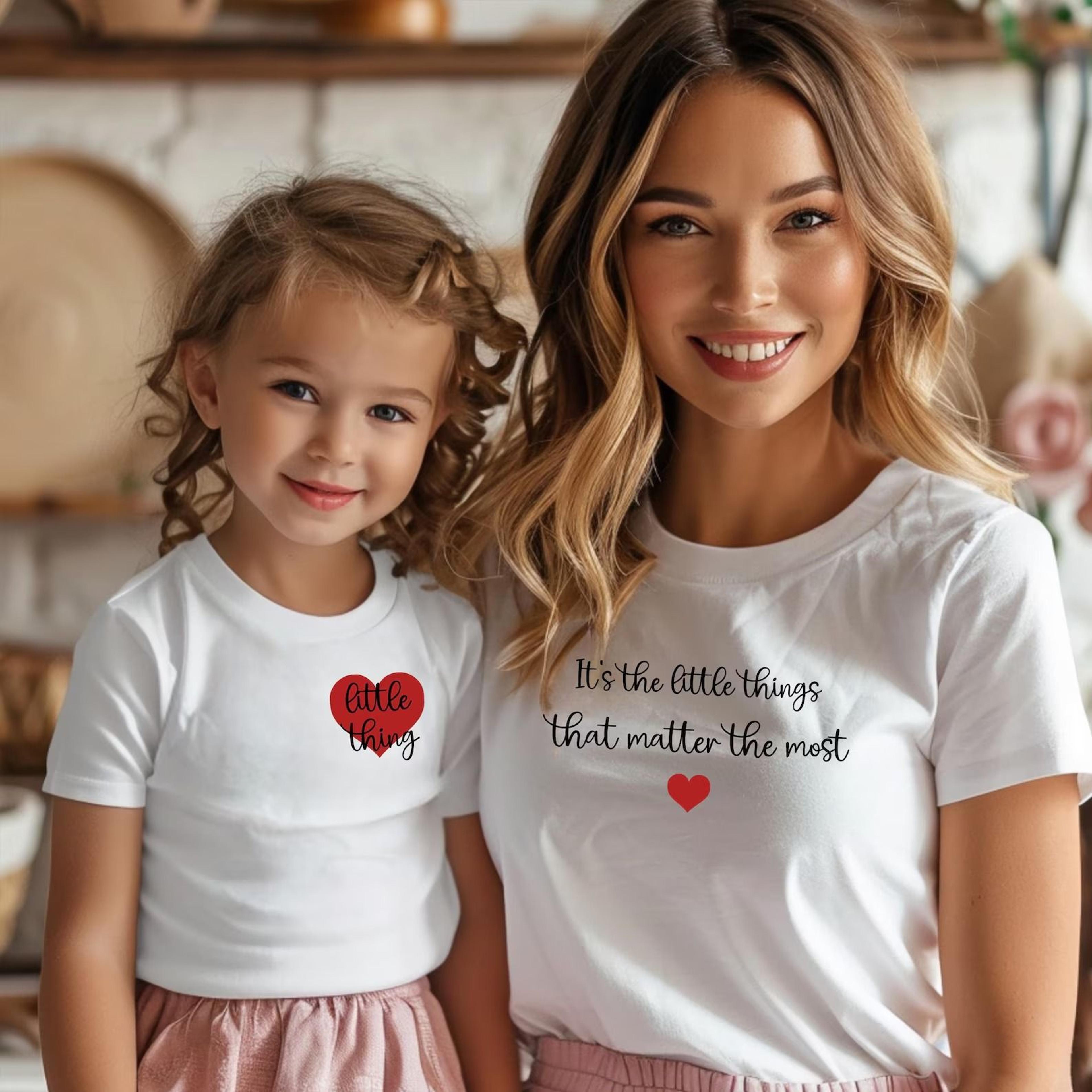 mom and daughter matching shirts, mommy and me matching outfit, little things matching tees, mother daughter gift