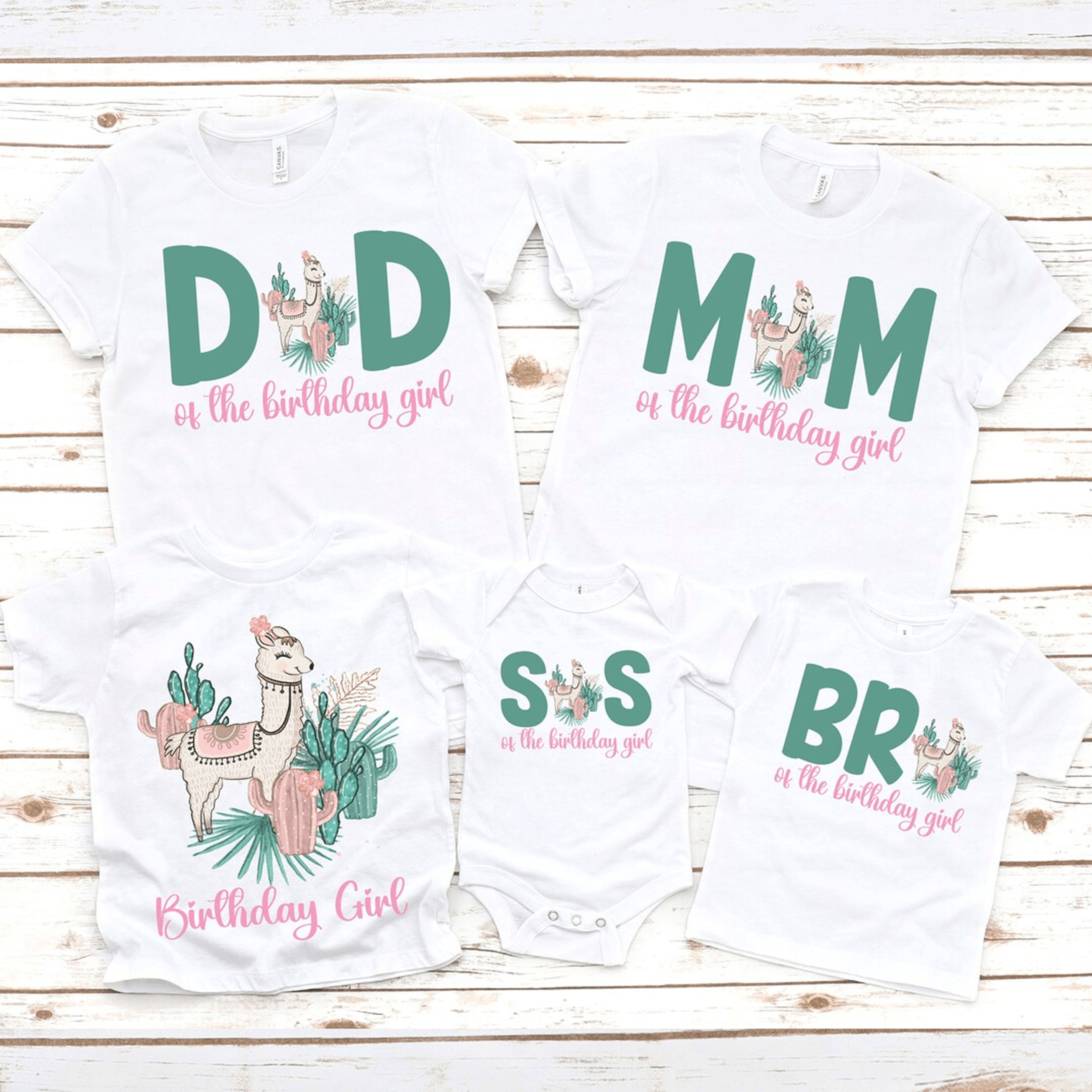 llama birthday shirt, llama birthday party shirt, birthday girl shirt, cute llama tee, family matching birthday