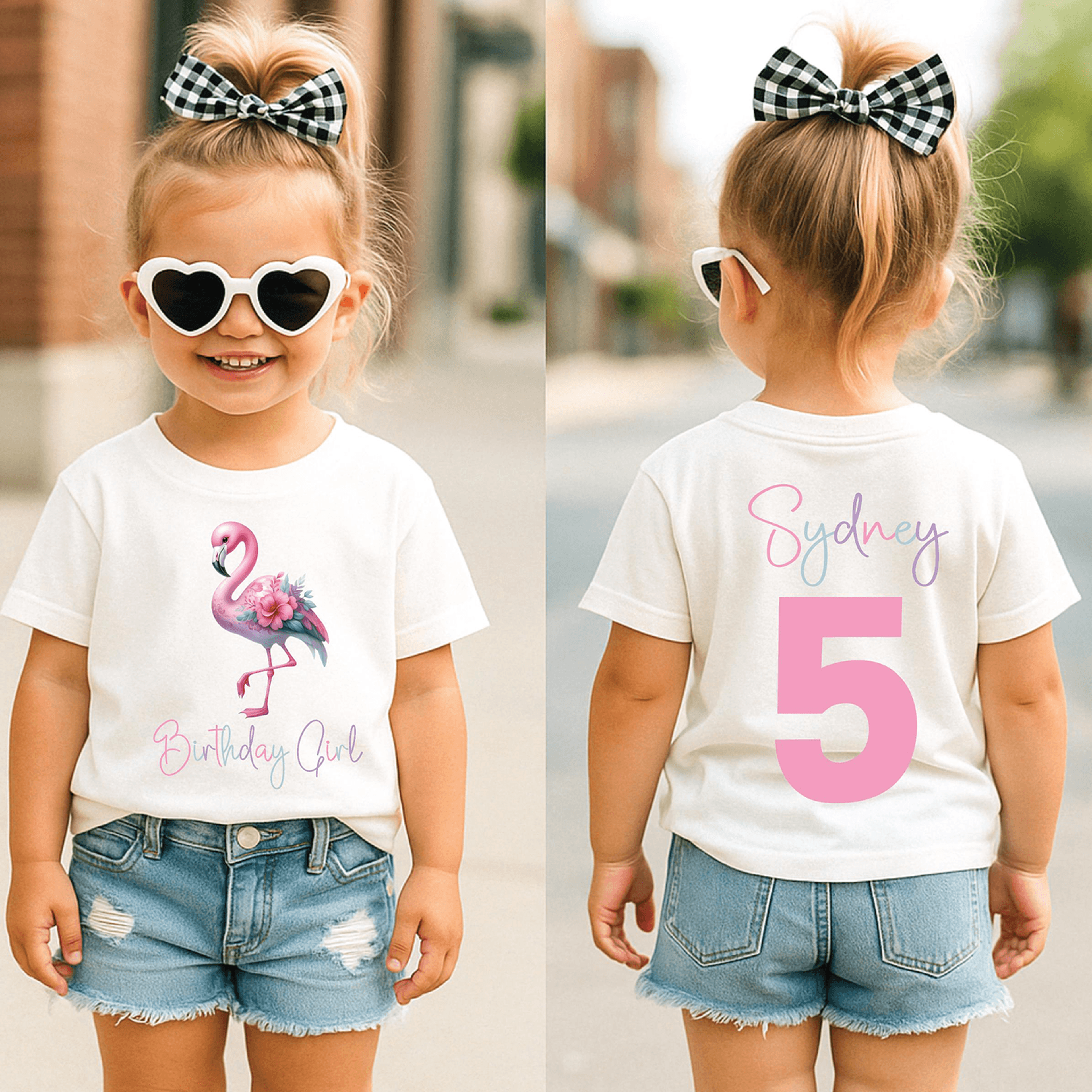 flamingo birthday shirt, flamingo theme birthday shirt, tropical birthday tee, birthday girl shirt, personalized family
