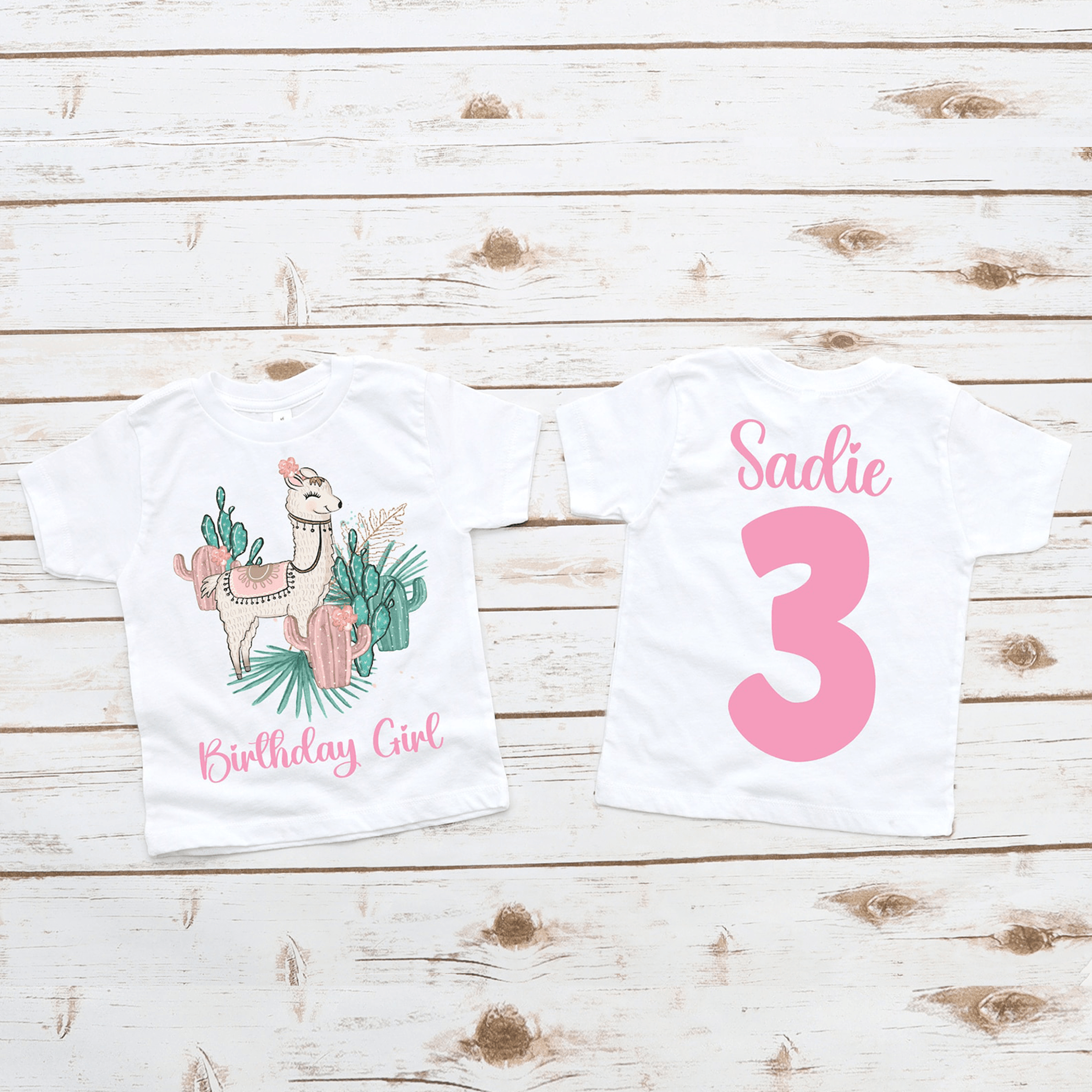llama cactus birthday shirt, llama birthday girl shirt, personalized llama birthday tee, fiesta birthday outfit, family
