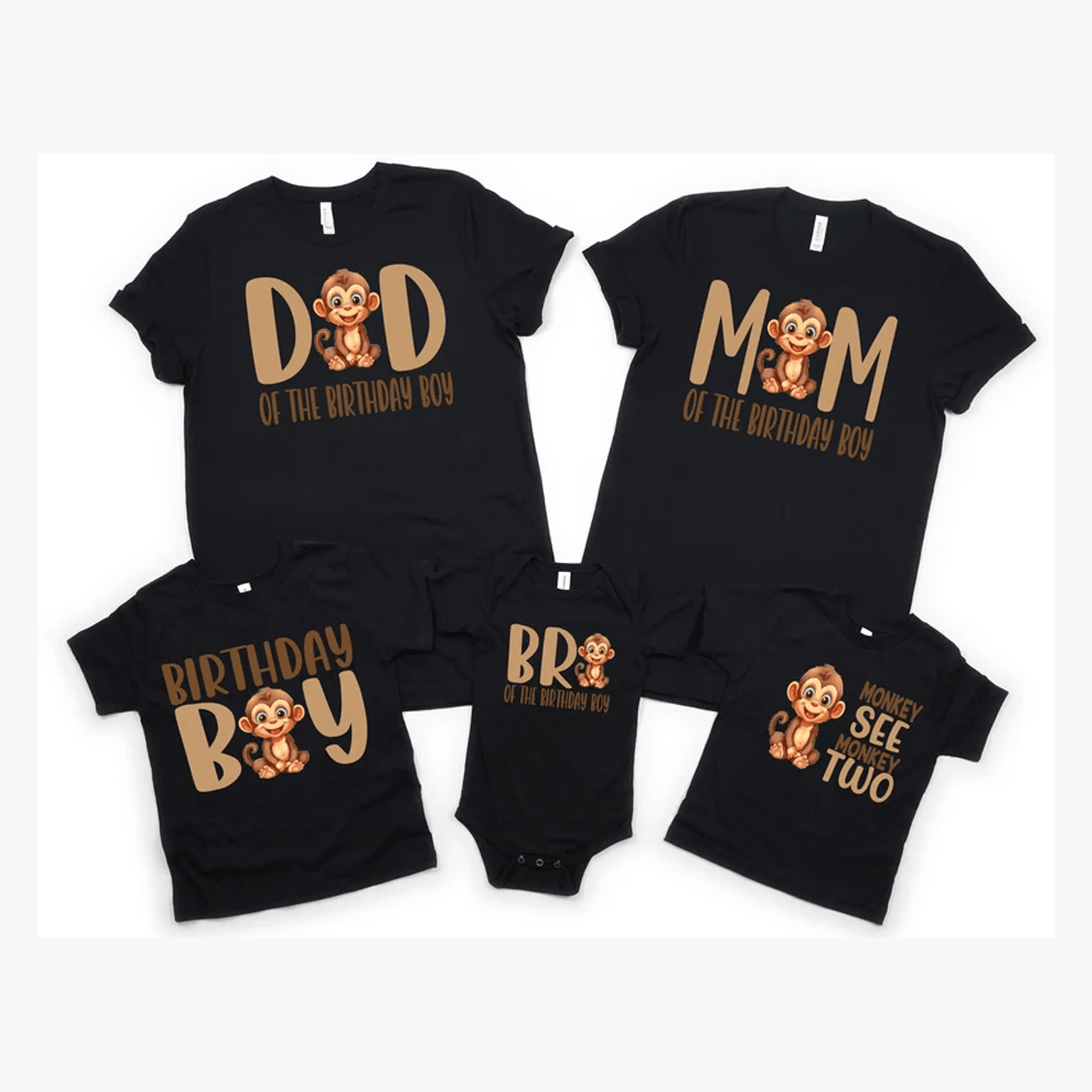 monkey birthday boy shirt, monkey birthday shirt, personalized monkey birthday tee, jungle birthday outfit, family match