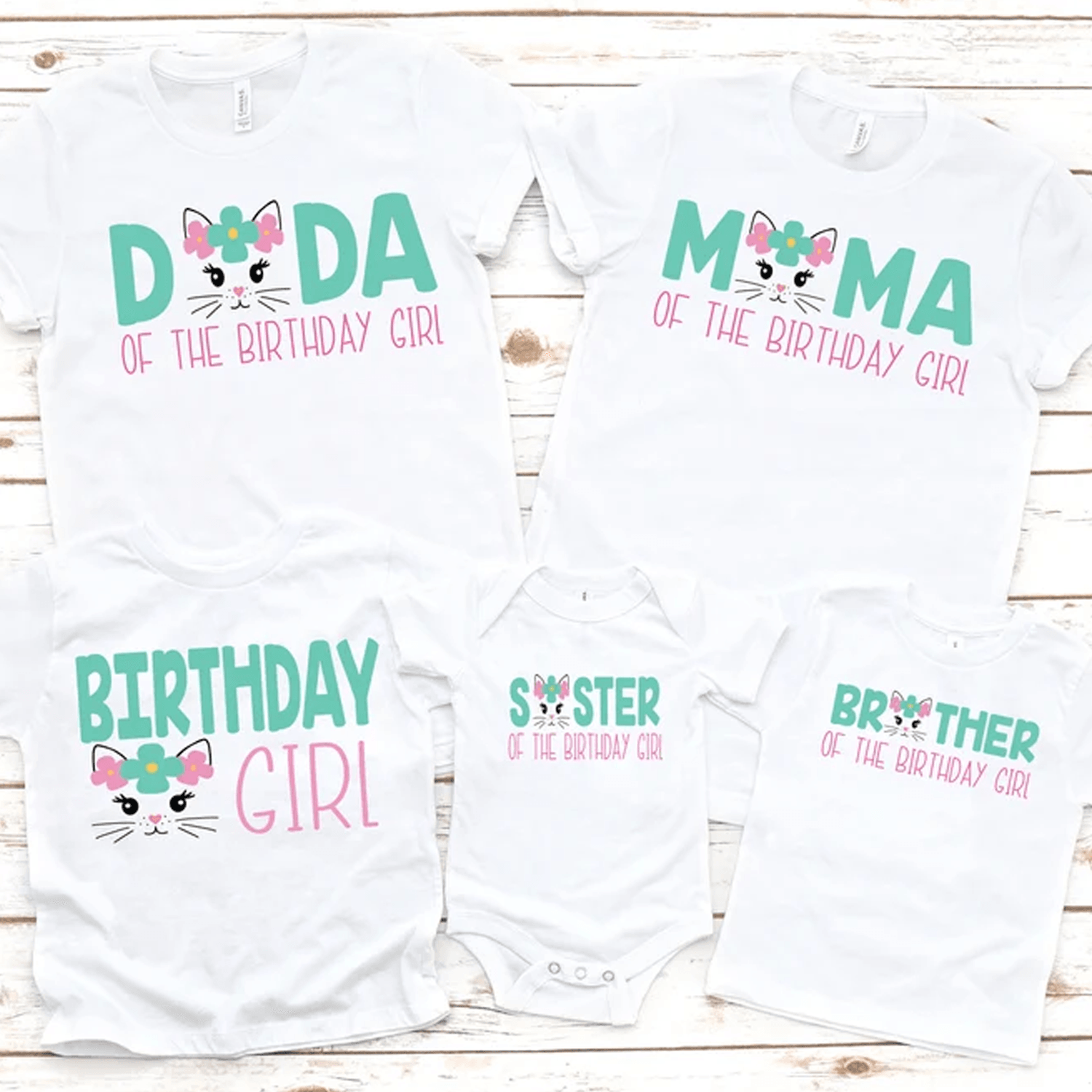 family kitty cat birthday girl shirt, kitty cat birthday shirt, personalized cat birthday tee, cute birthday outfit, mat