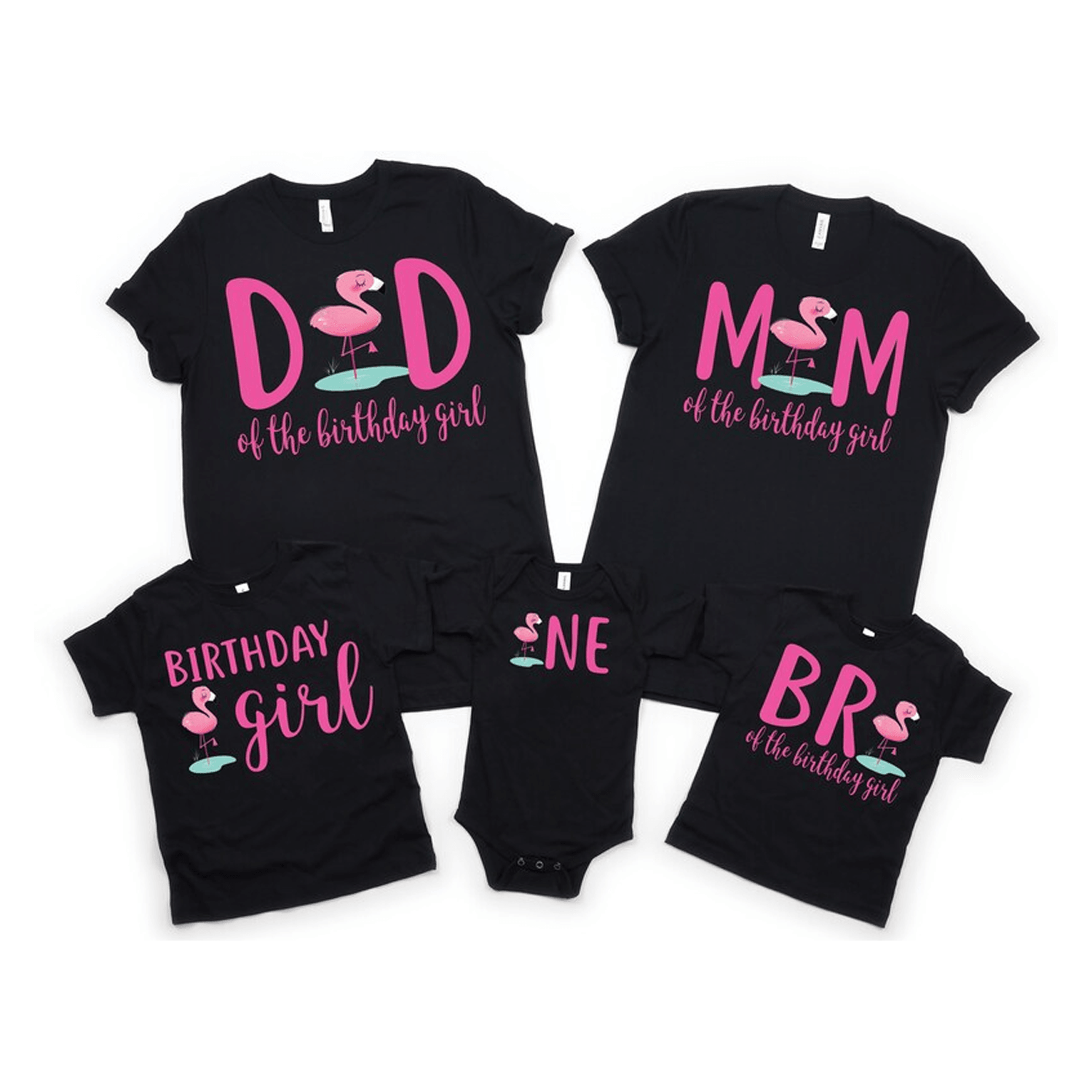 flamingo birthday shirts, family matching flamingo birthday shirt, personalized flamingo birthday tee, tropical birthday