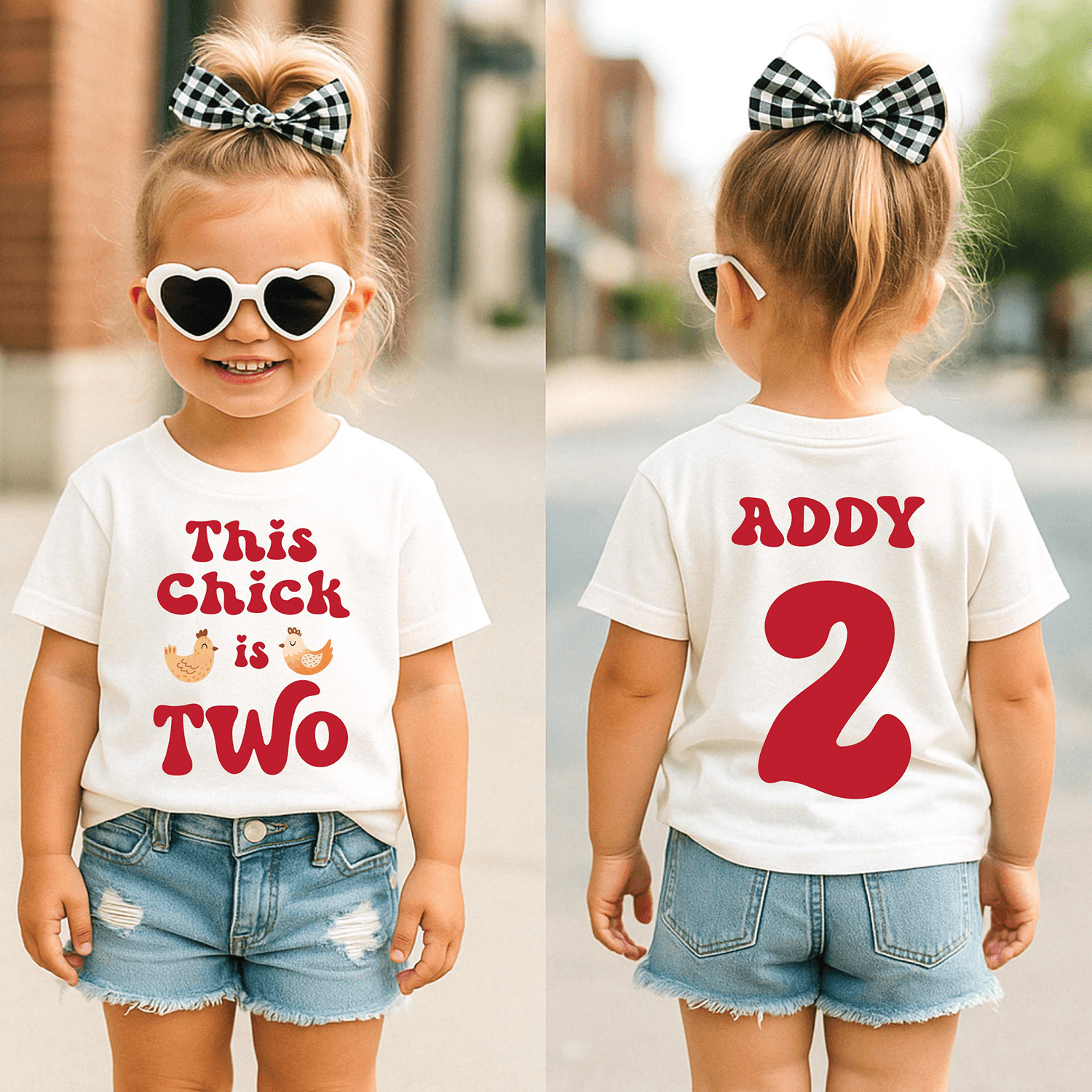 this chick is two birthday shirt, personalized 2nd birthday chick shirt, farm birthday tee, cute chicken birthday outfit