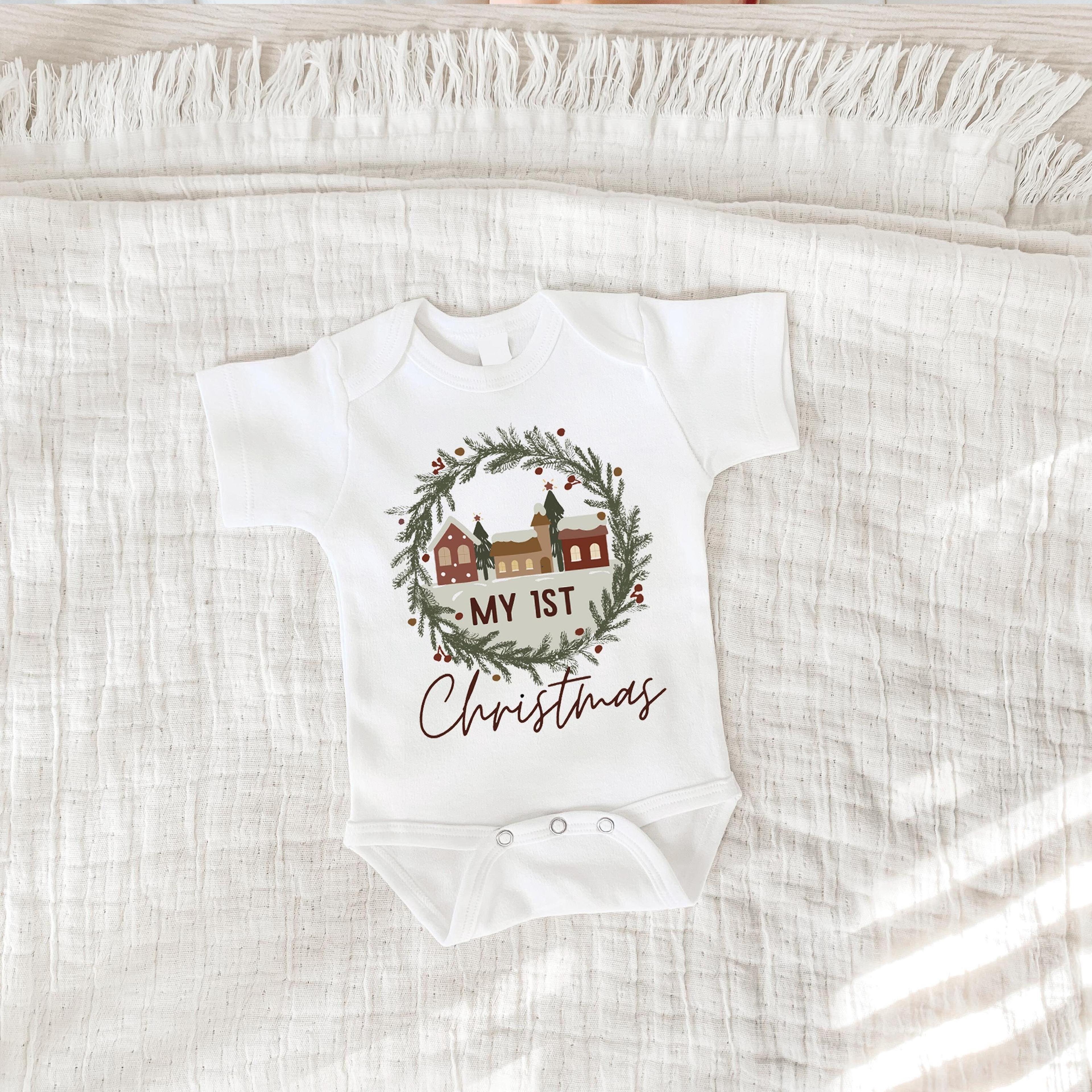 my first christmas baby bodysuit, baby first christmas shirt, personalized newborn christmas outfit, holiday baby gift