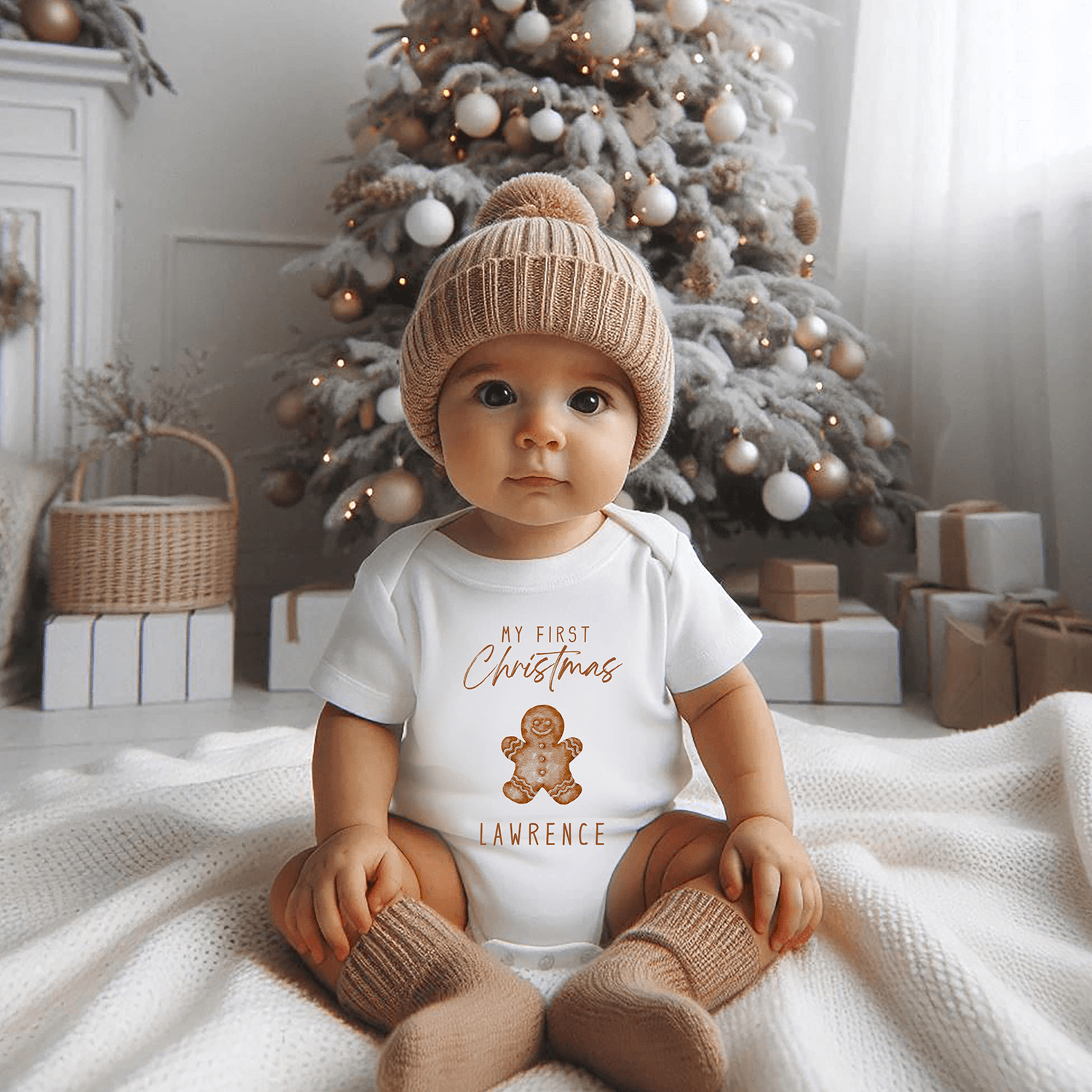 first christmas outfit, baby first christmas bodysuit, my first christmas outfit, personalized baby holiday gift, newbor