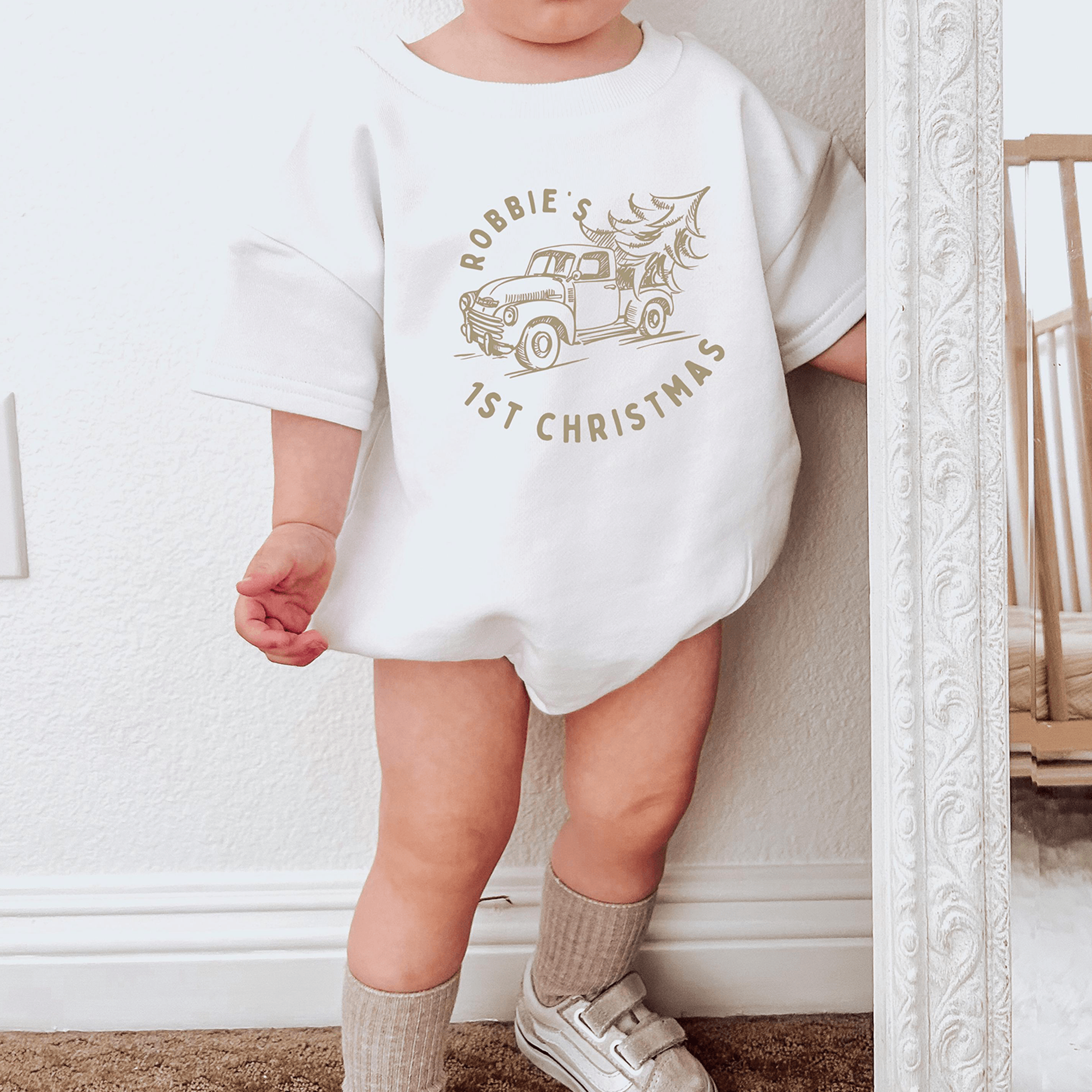 first christmas baby bodysuit, baby first christmas outfit, my first christmas onesie, newborn holiday gift, christmas b