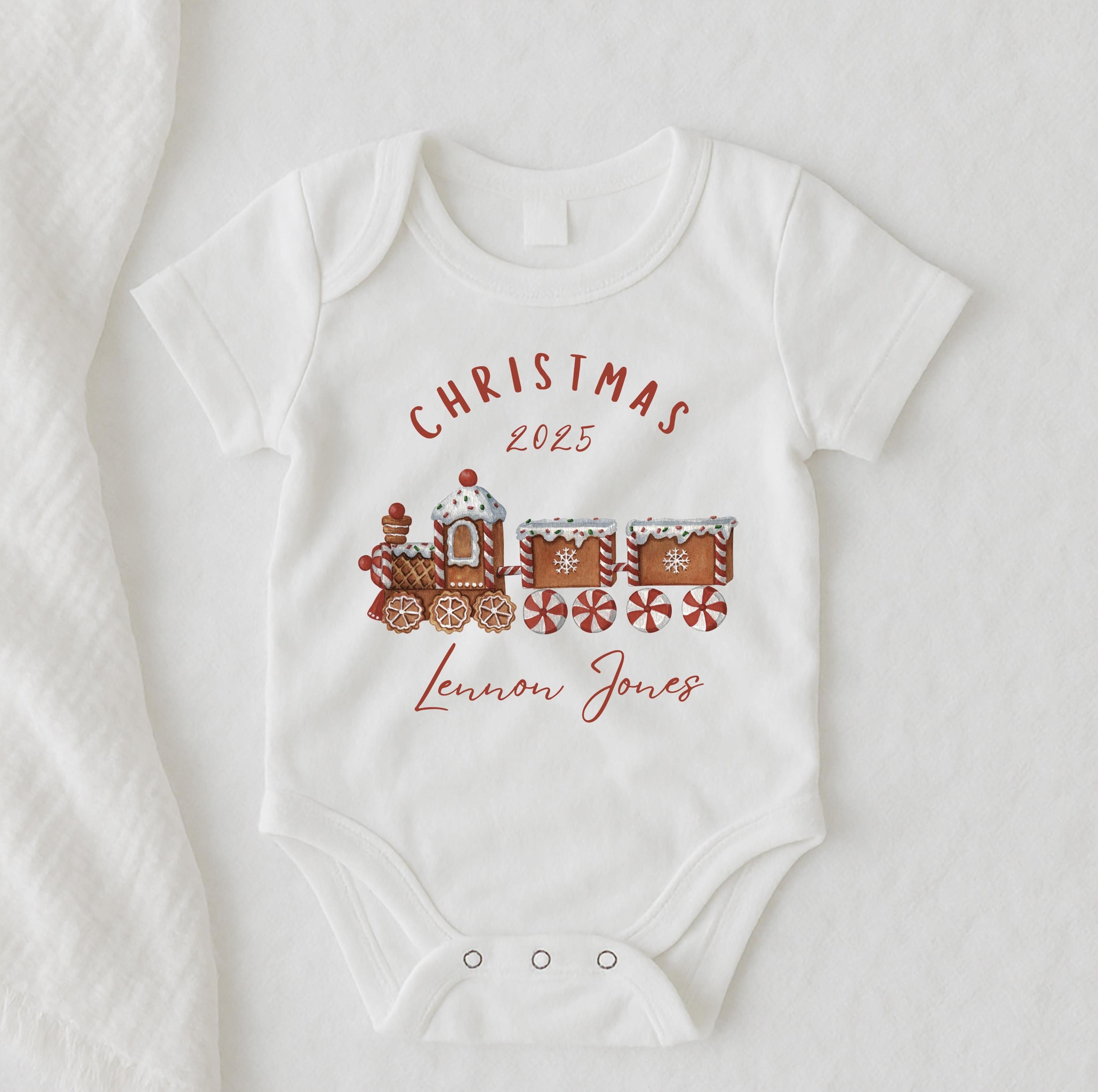 christmas train shirt, baby first christmas outfit, toddler christmas tee, kids holiday shirt, cute christmas train gift