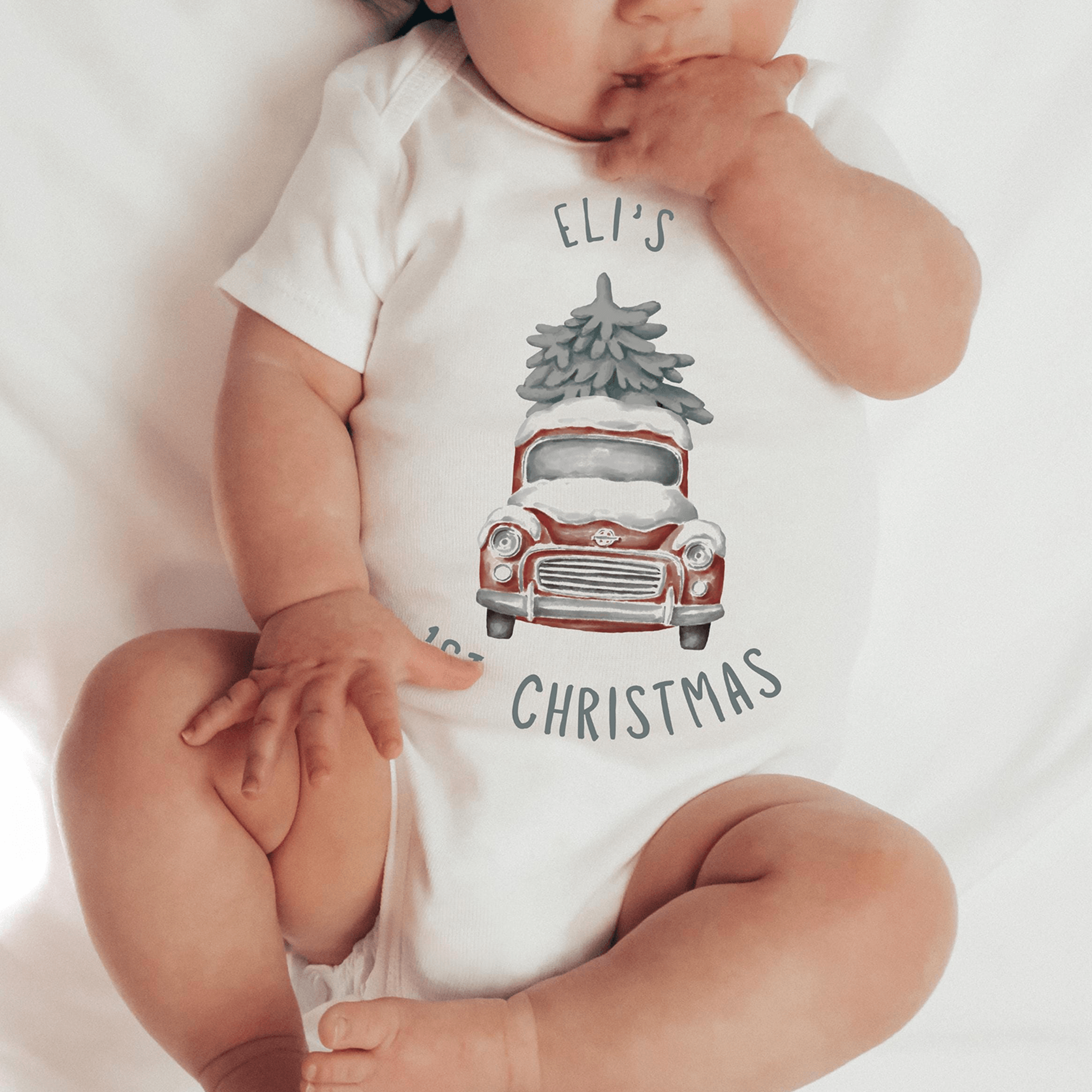 first christmas baby outfit, baby first christmas bodysuit, personalized my first christmas outfit, newborn holiday gift
