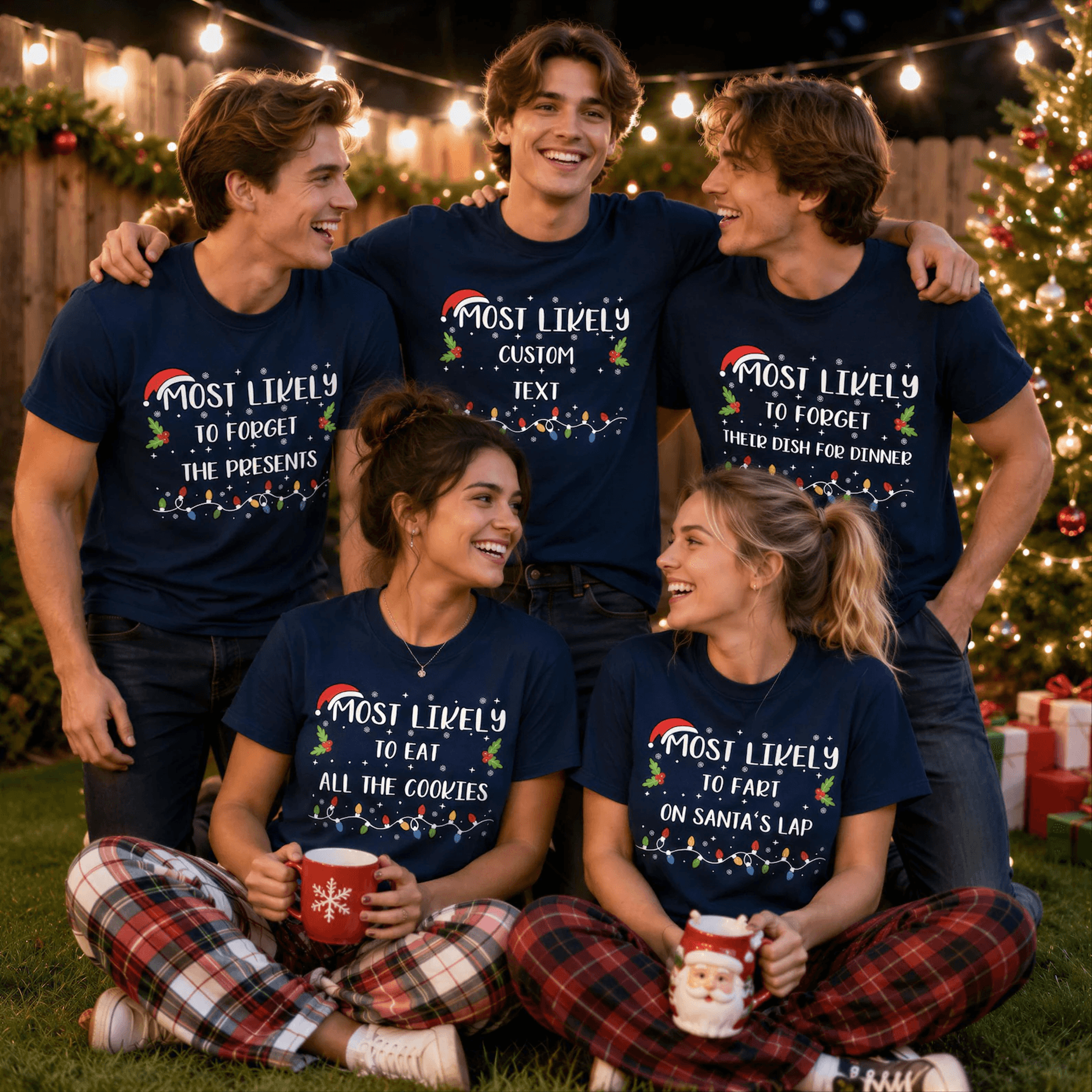 funny christmas family shirts, most likely christmas tee, matching family christmas shirts, custom holiday shirt, funny