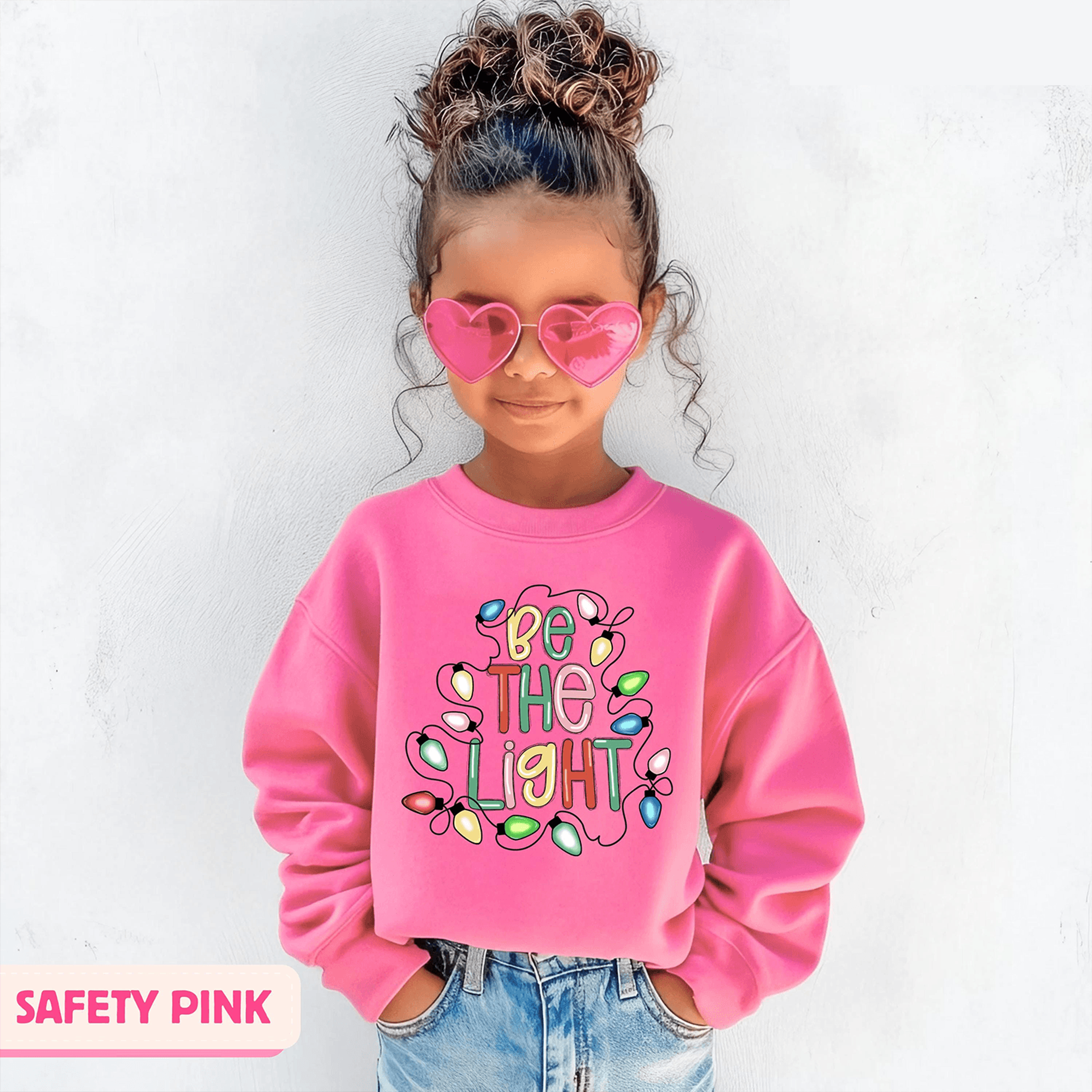 be the light youth sweatshirt, christian christmas sweatshirt, matthew 5:14 shirt, religious holiday gift for kids