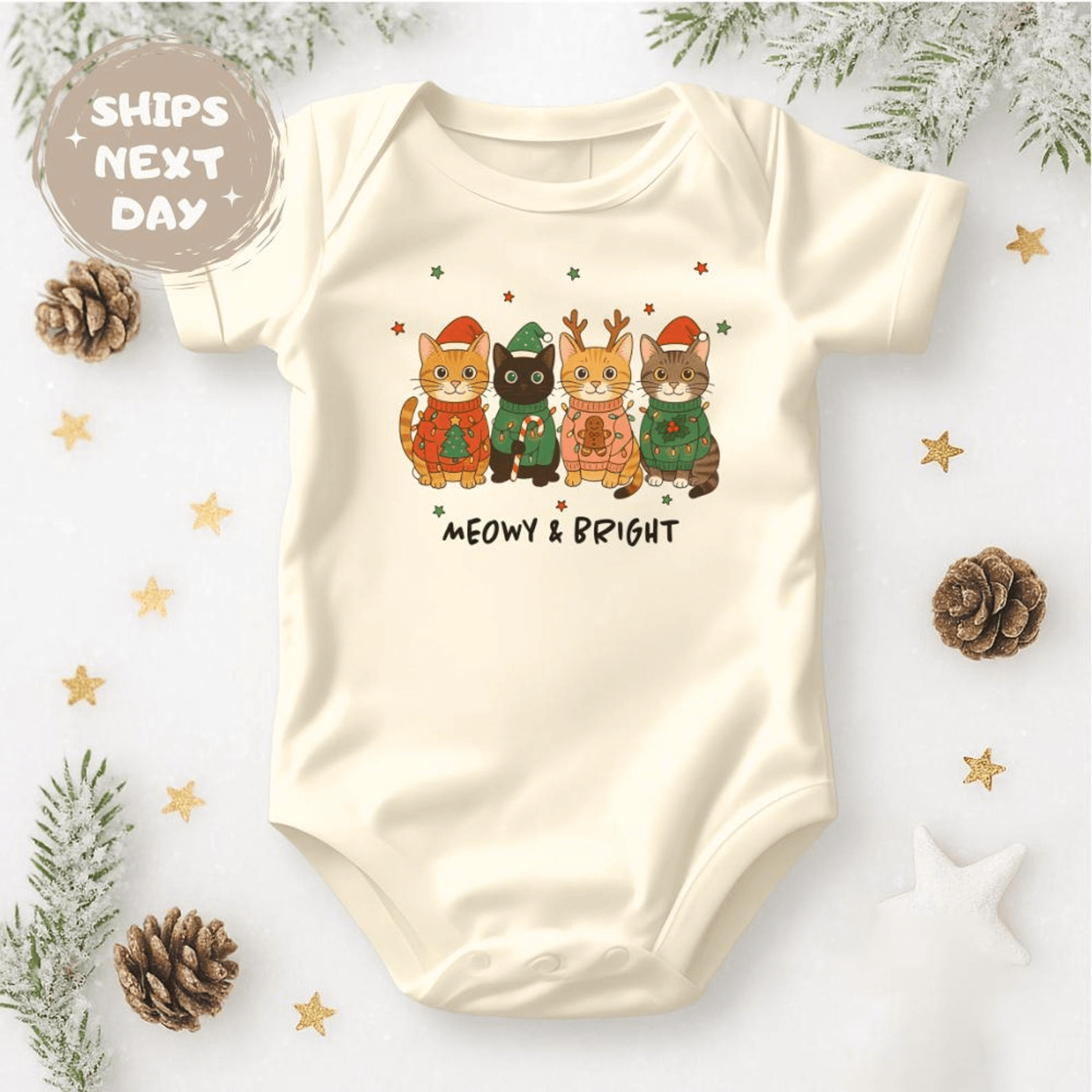 christmas cat sweater for children, meowy christmas kids sweatshirt, cute holiday cat sweatshirt, xmas gift for kids
