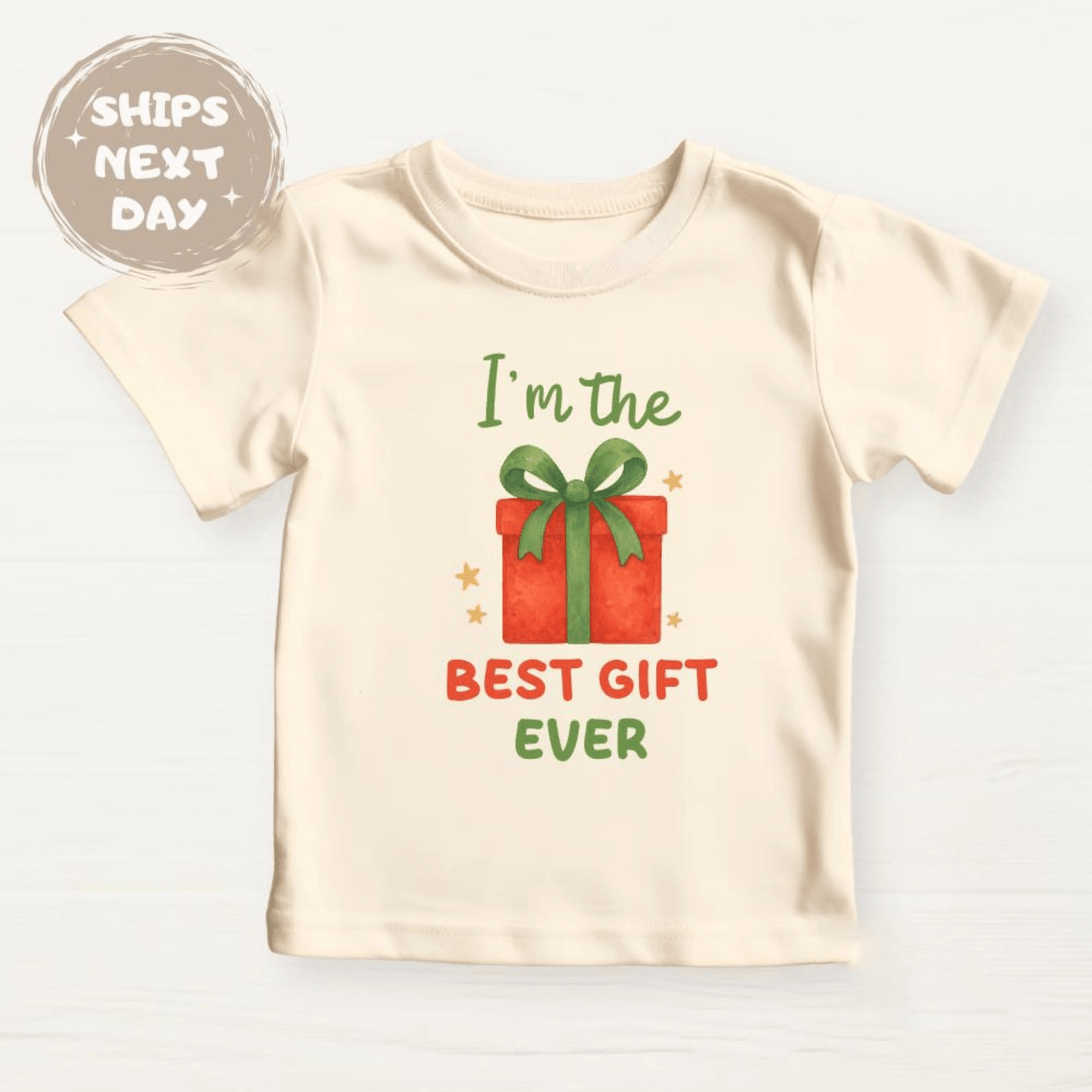 i'm the best gift ever baby bodysuit, funny christmas baby onesie, cute holiday baby outfit, newborn christmas gift