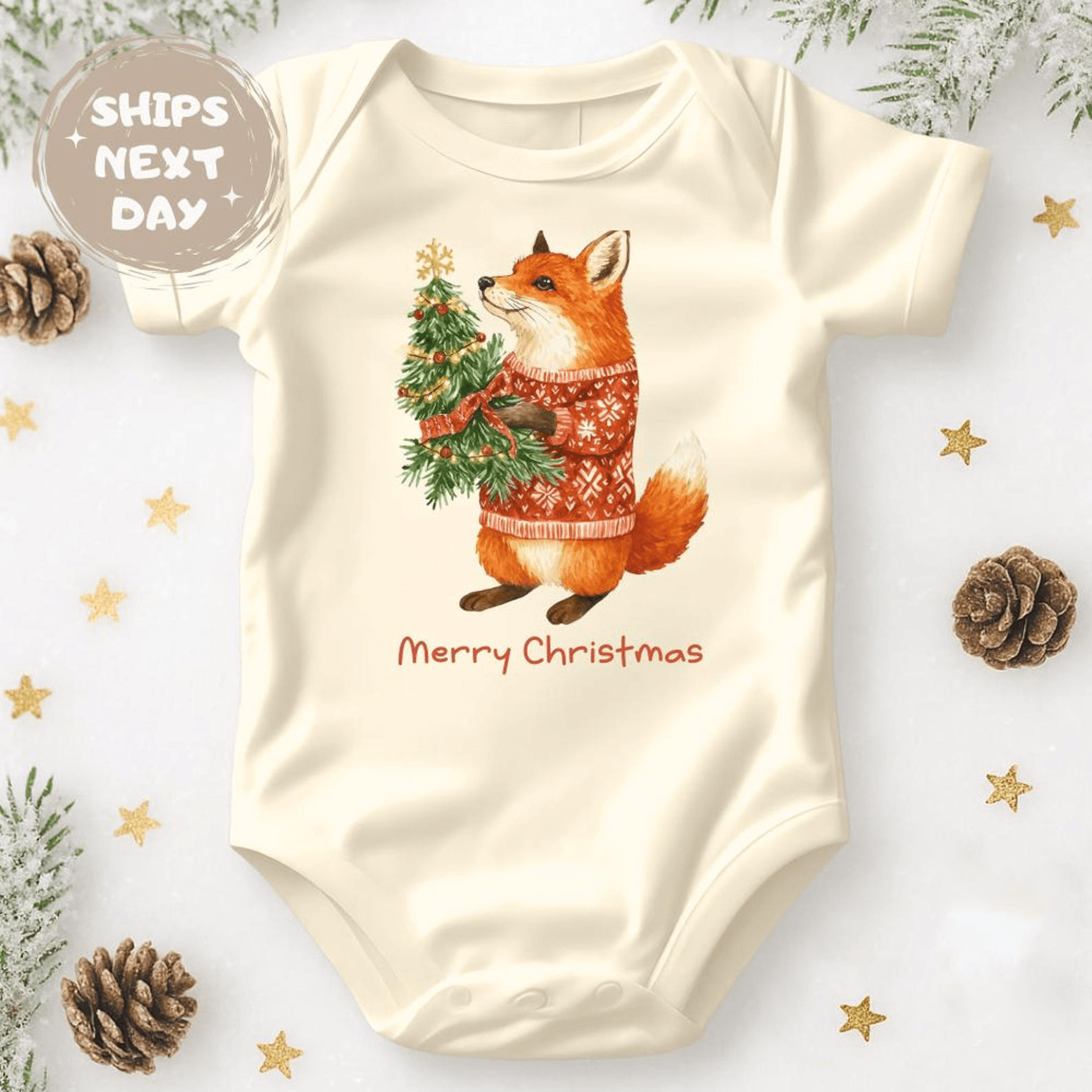 watercolor fox christmas kids sweater, cute fox holiday sweatshirt, woodland christmas kids shirt, xmas gift