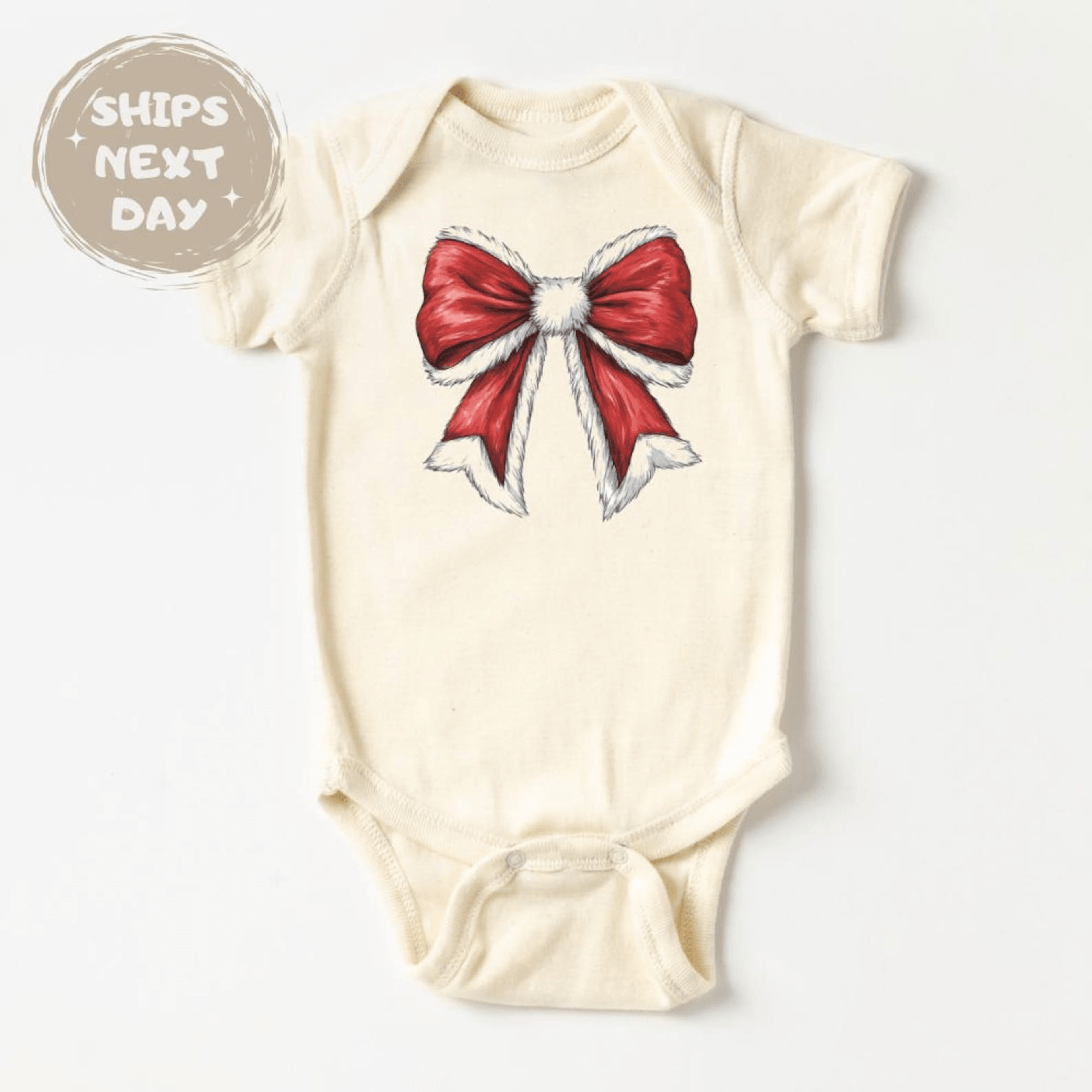 cute red bow baby bodysuit, baby girl bow onesie, coquette baby outfit, newborn baby shower gift