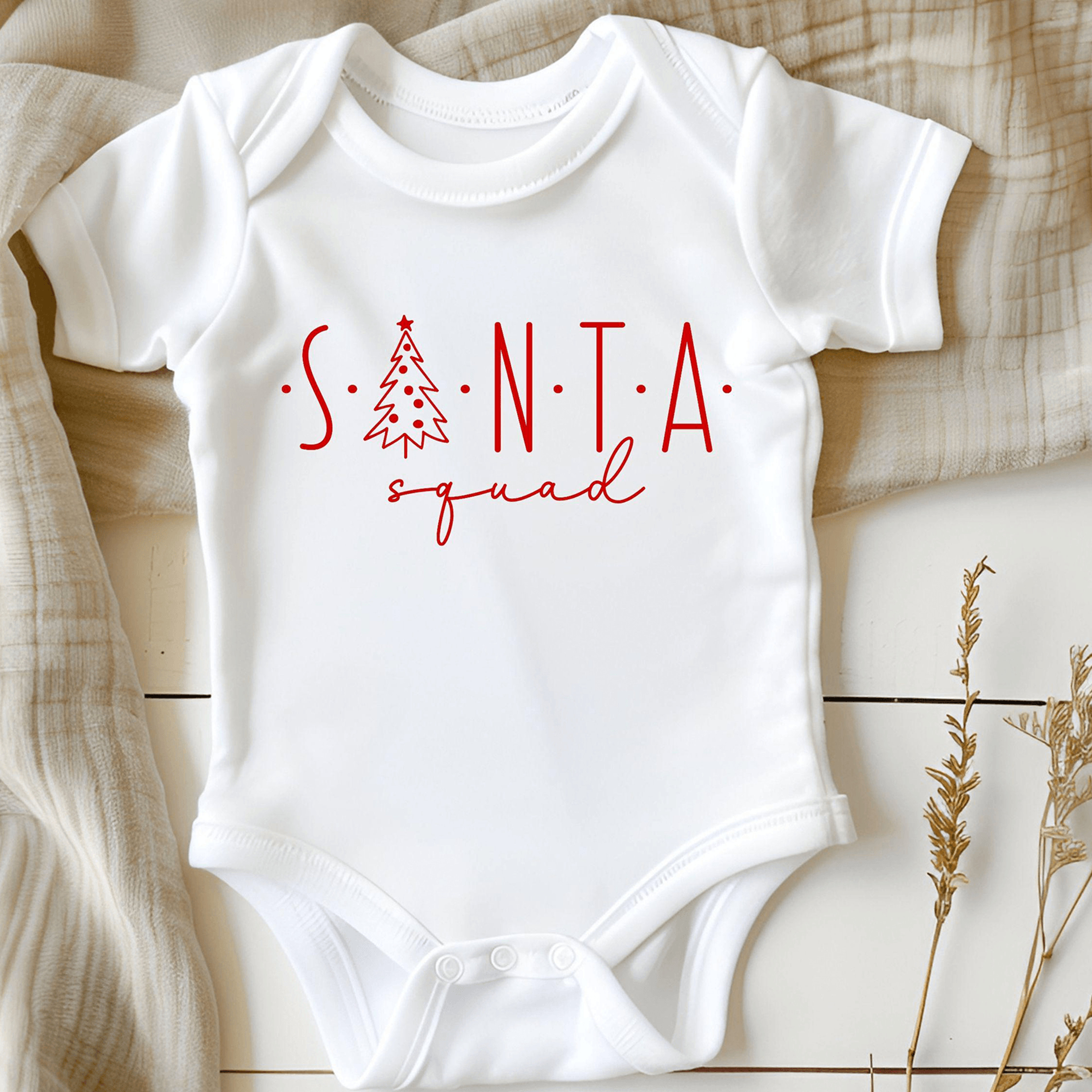 minimalist santa squad shirt, matching family christmas shirt, funny santa crew tee, holiday family christmas gift