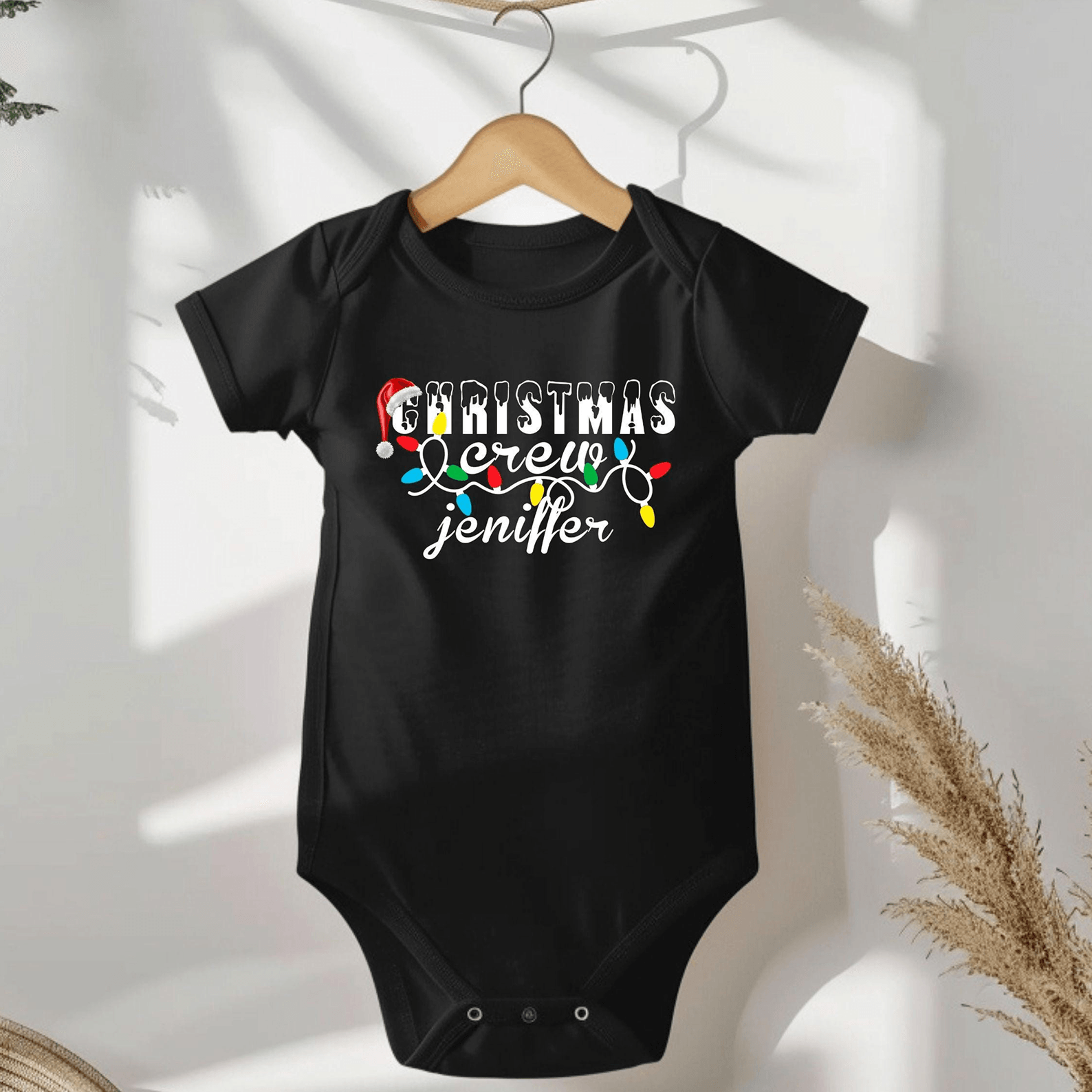 personalized christmas crew shirt, custom name family christmas tee, matching holiday shirt, personalized xmas gift