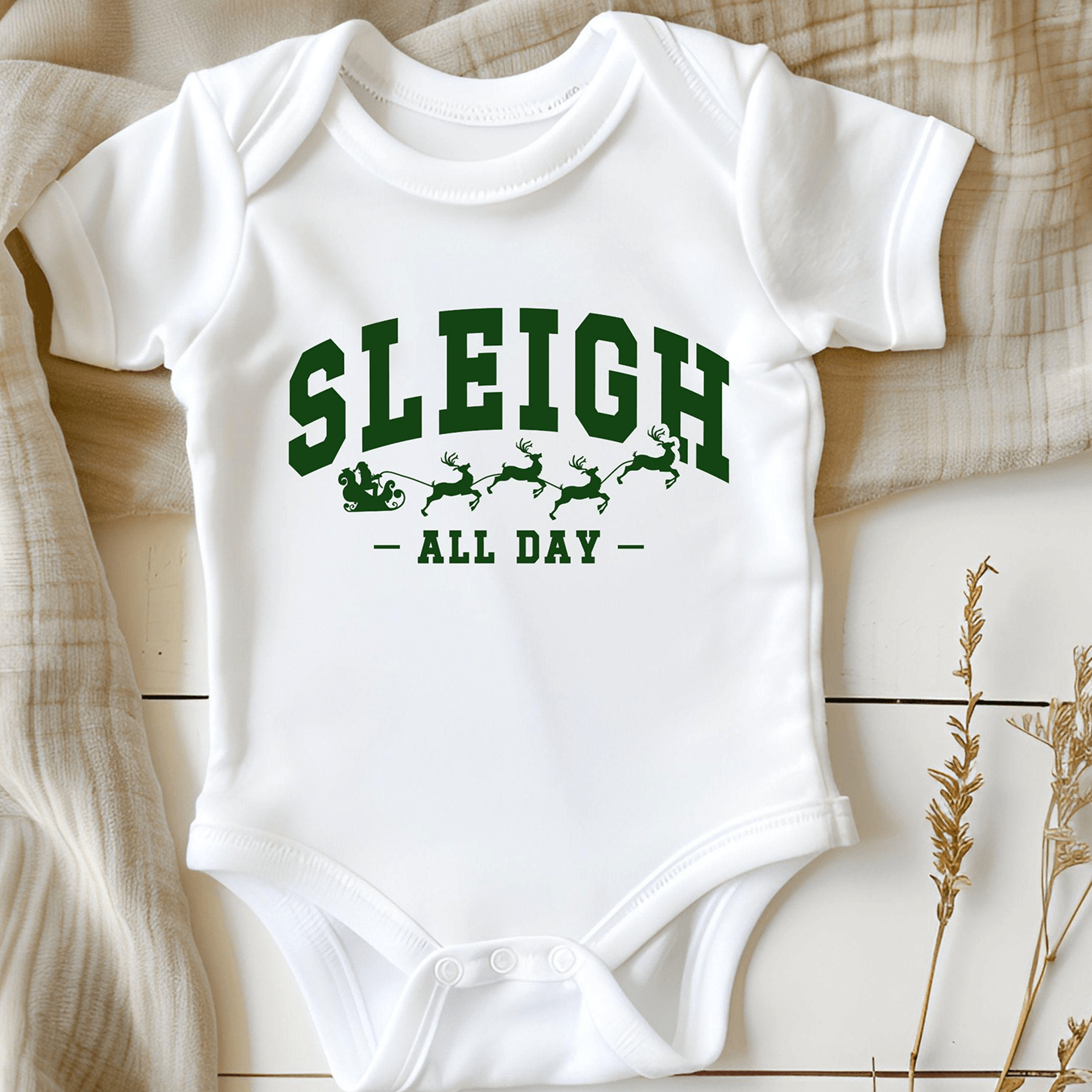 sleigh all day christmas shirt, funny christmas family matching tee, youth toddler adult holiday shirt, xmas gift