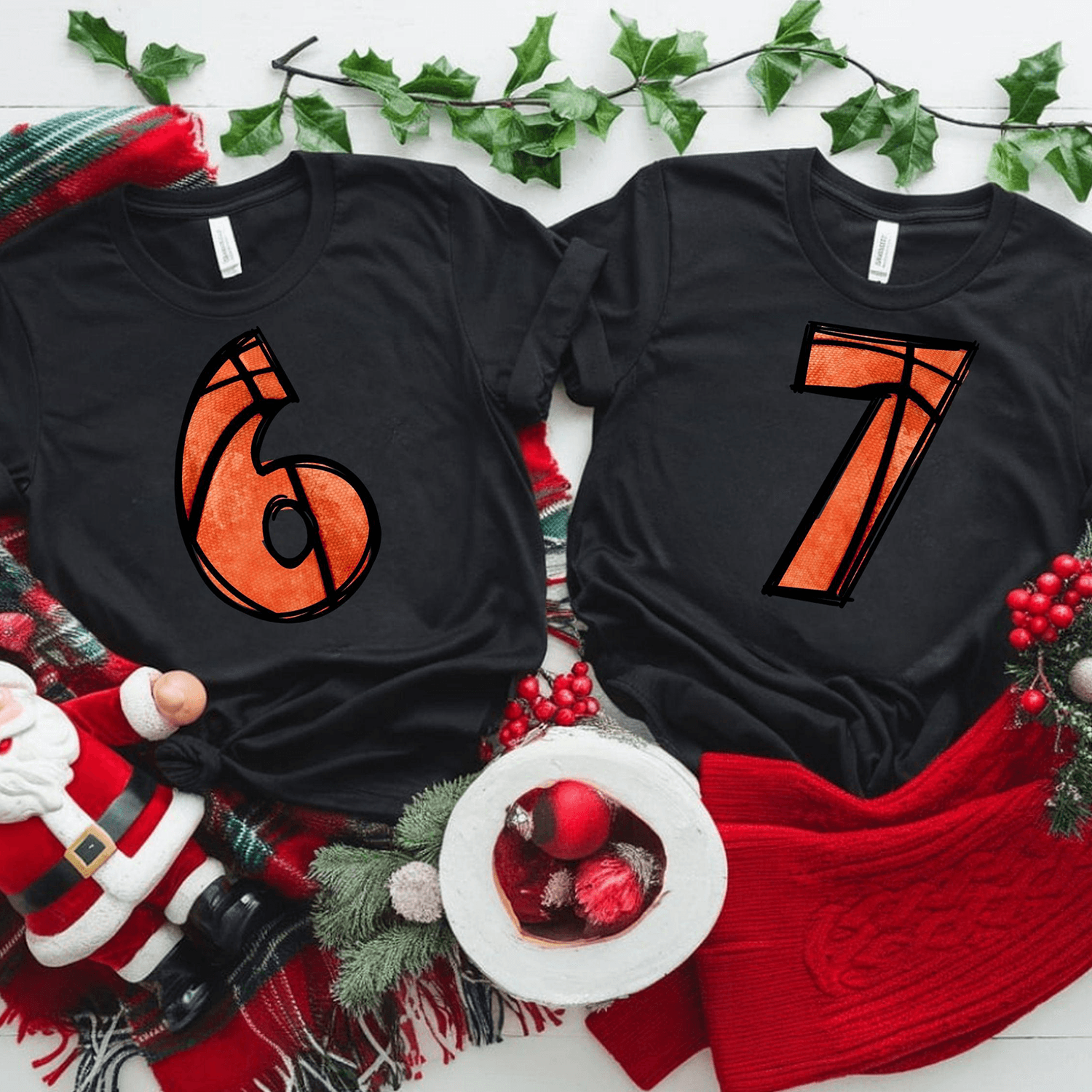six seven basketball couple shirt, funny 6 7 matching tee, viral basketball meme shirt, trendy gift for couples