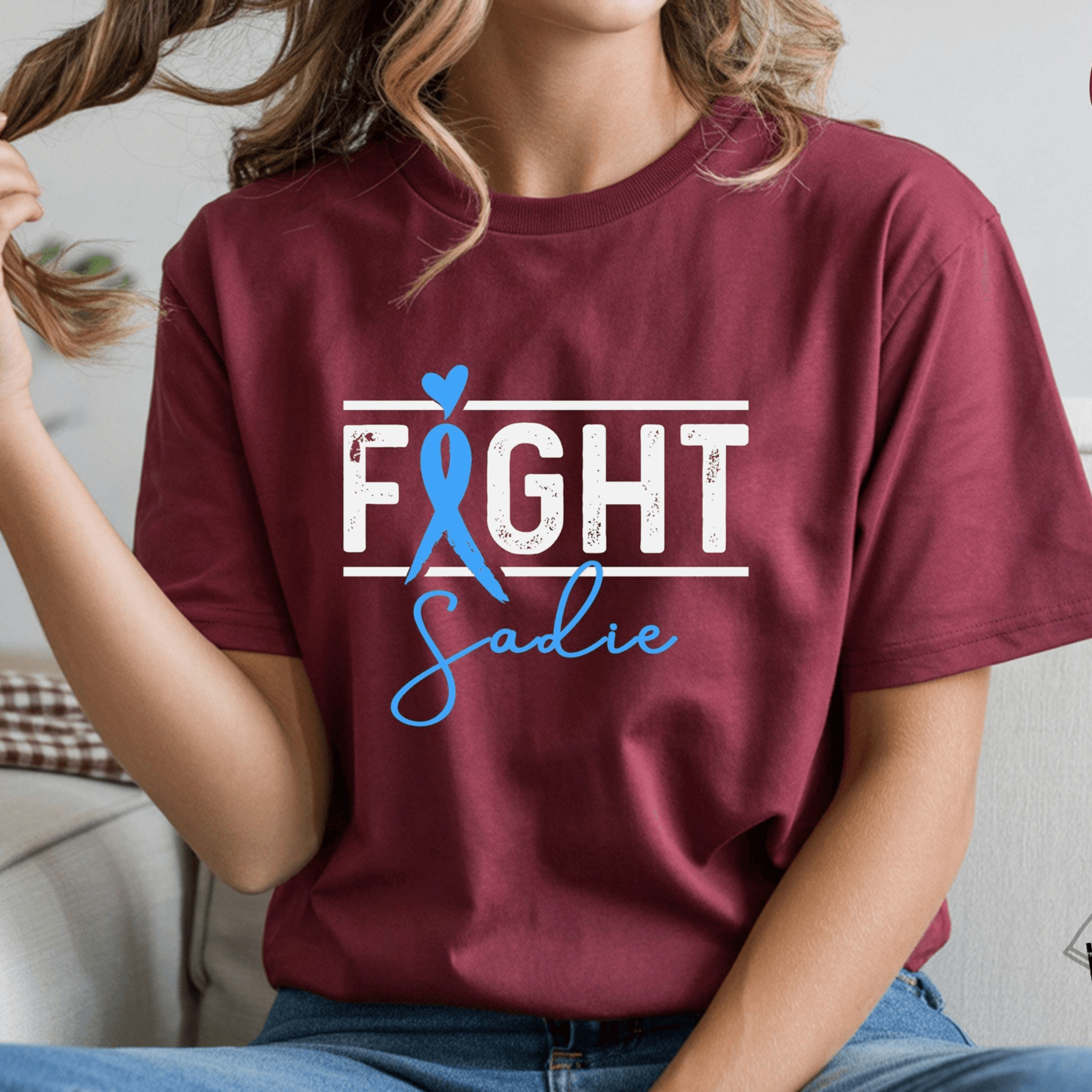 personalized fight diabetes shirt, custom blue ribbon awareness tee, diabetes support team shirt, diabetes warrior gift